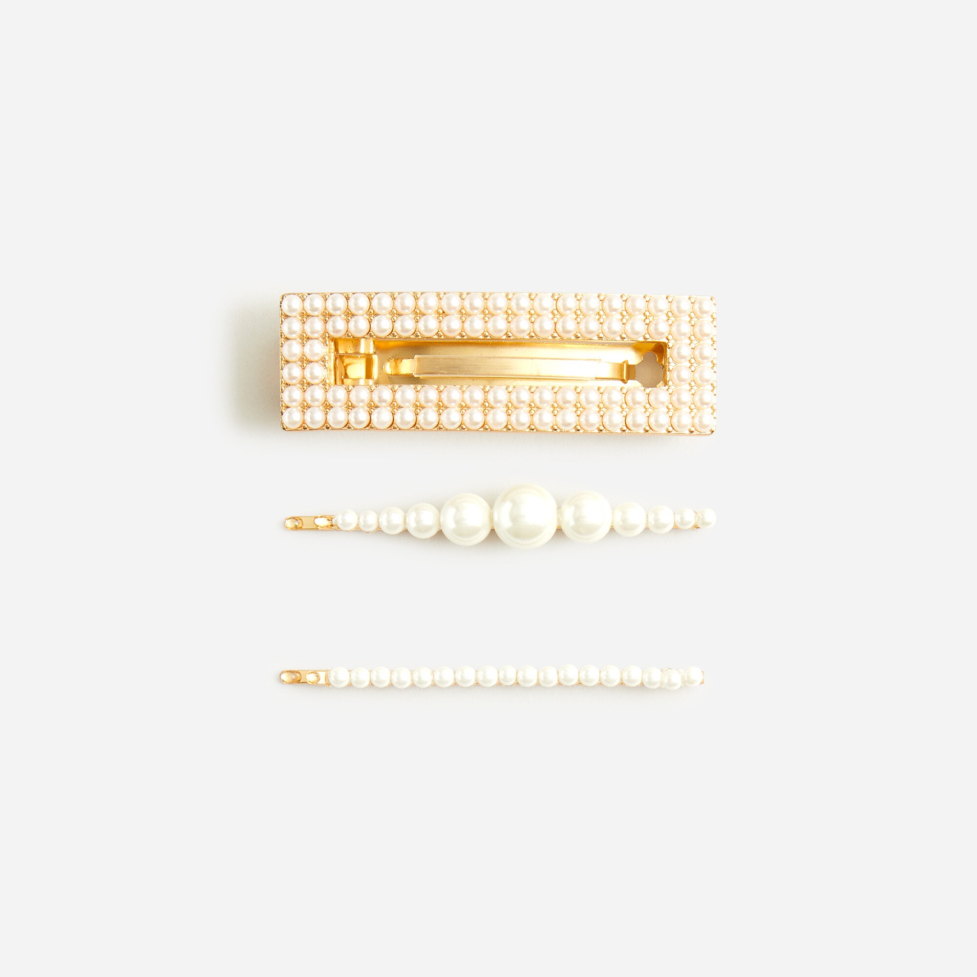 Assorted Pearl Hair Clips For Women | J.Crew display picture 1