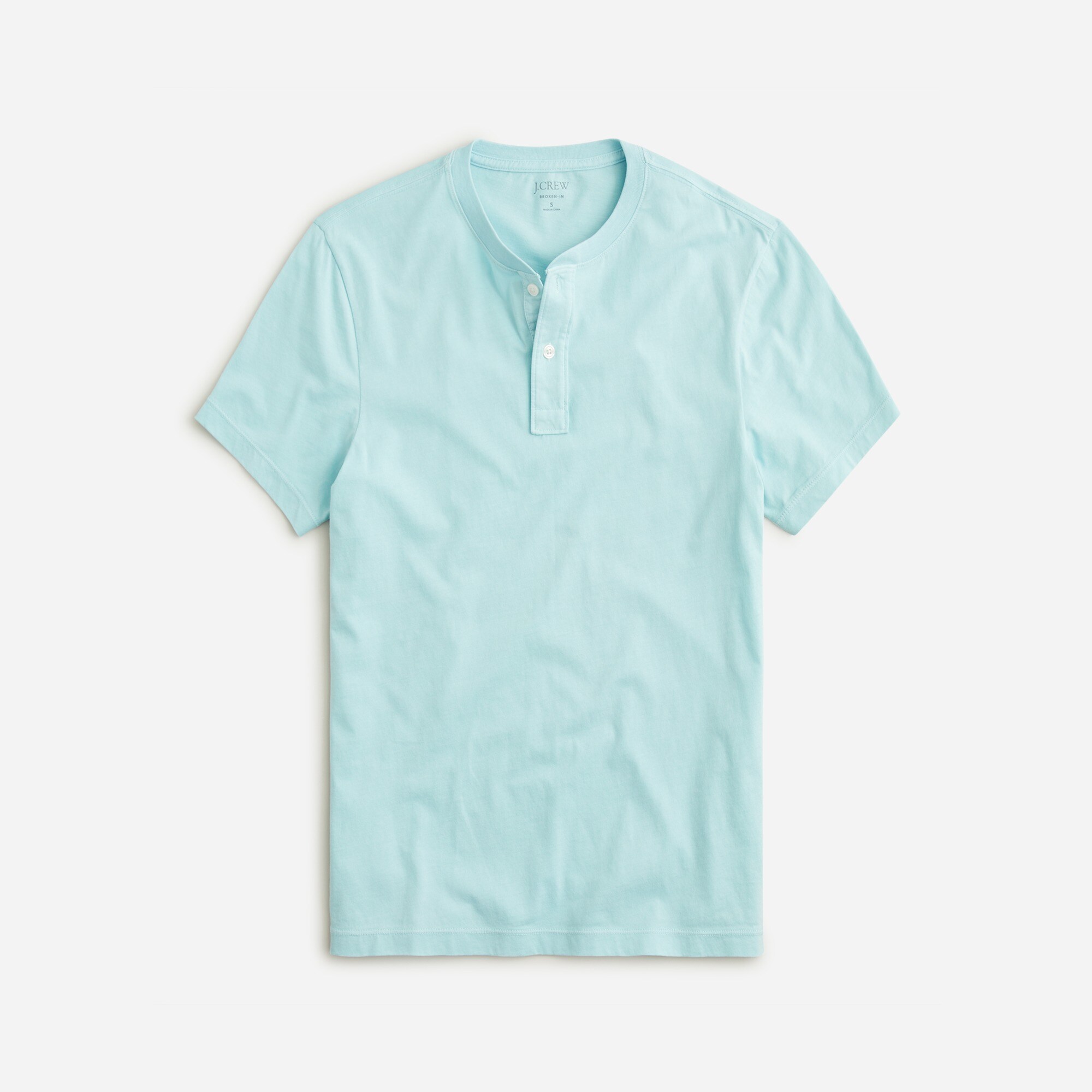 J.Crew Shortsleeve Brokenin Henley For Men