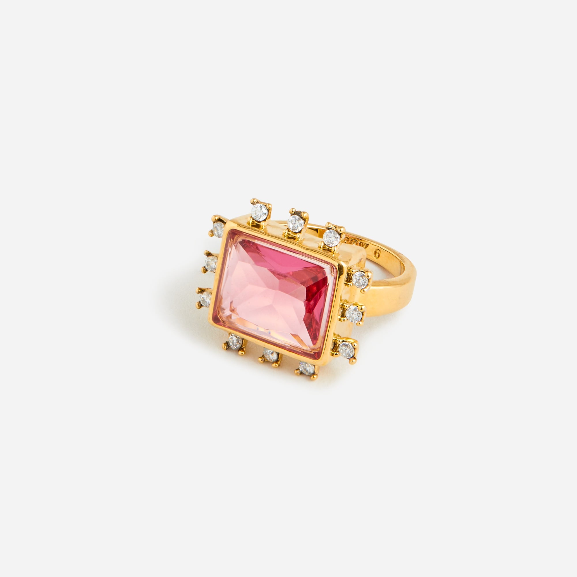 Square Crystal Cocktail Ring For Women | J.Crew