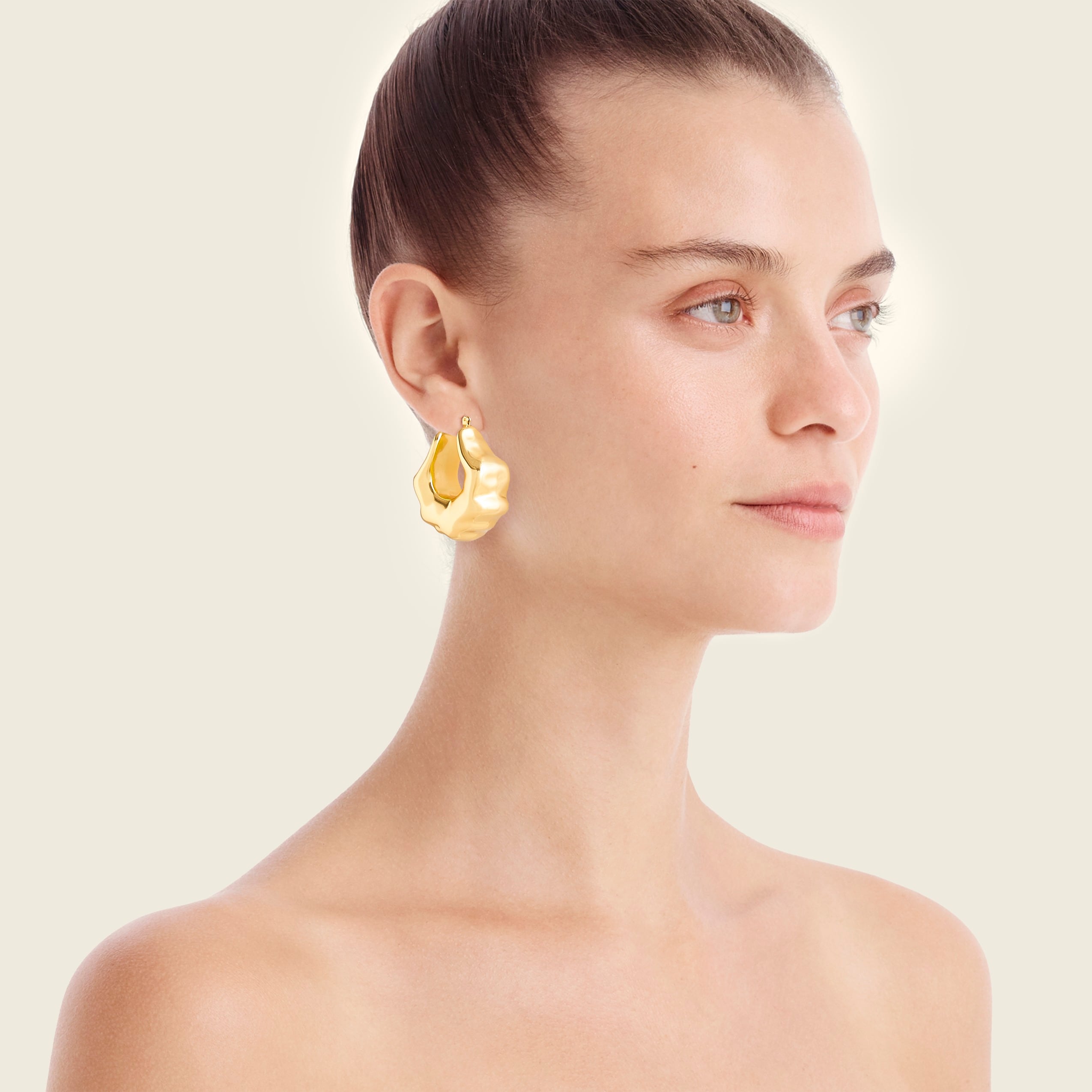 J.Crew: Lightweight Sculpted Hoop Earrings For Women