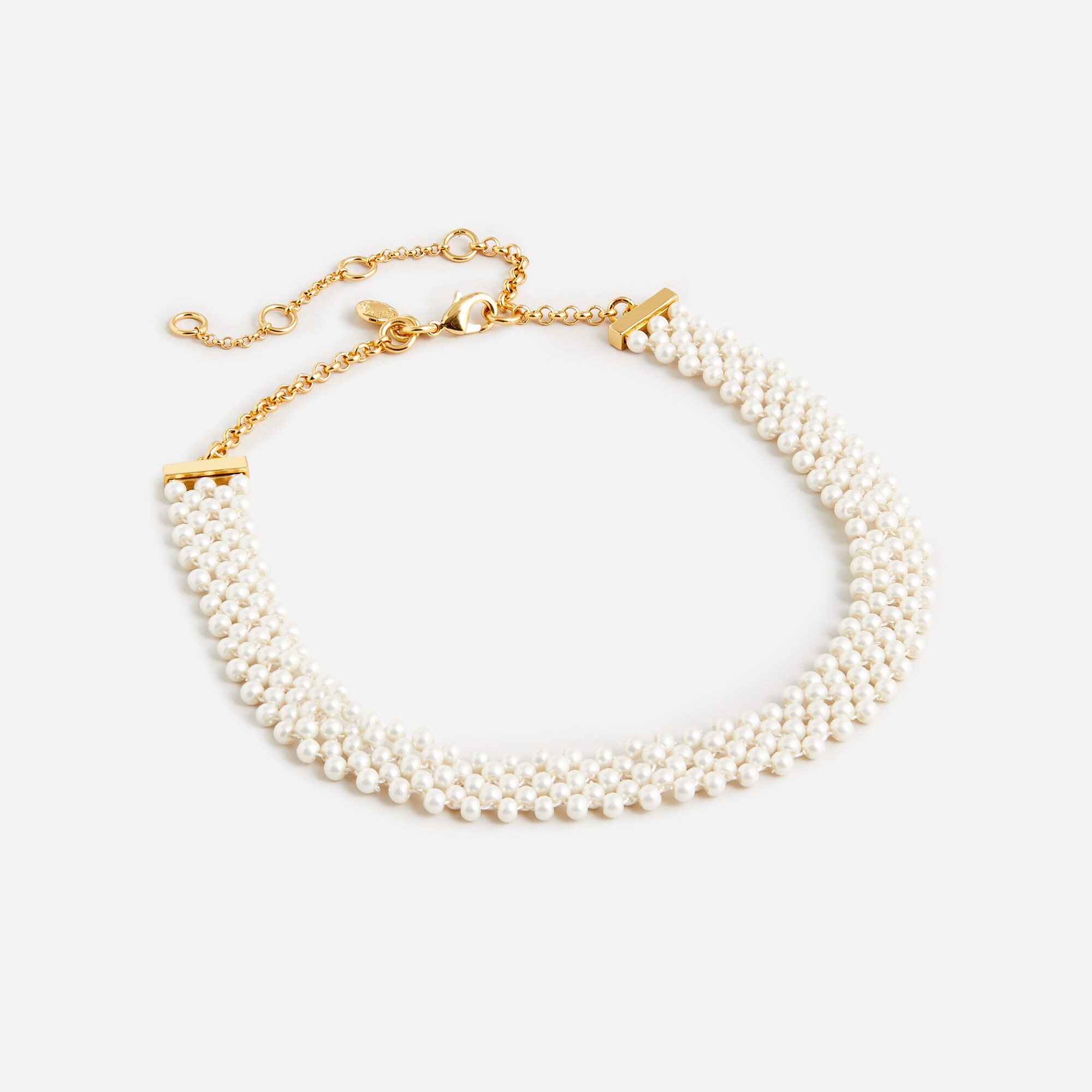 J.Crew: Woven Pearl Choker Necklace For Women