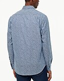Printed long-sleeve flex casual chambray shirt