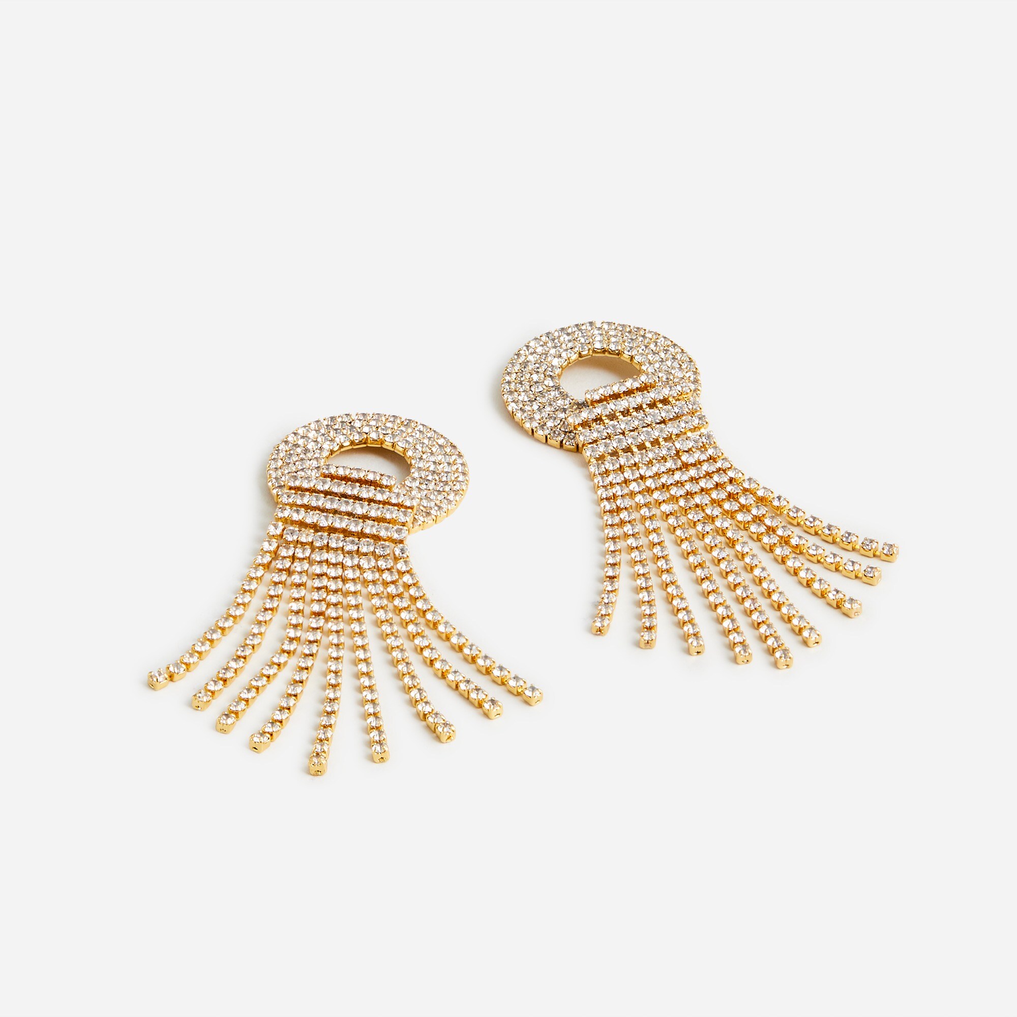 J.Crew Crystal fringe earrings