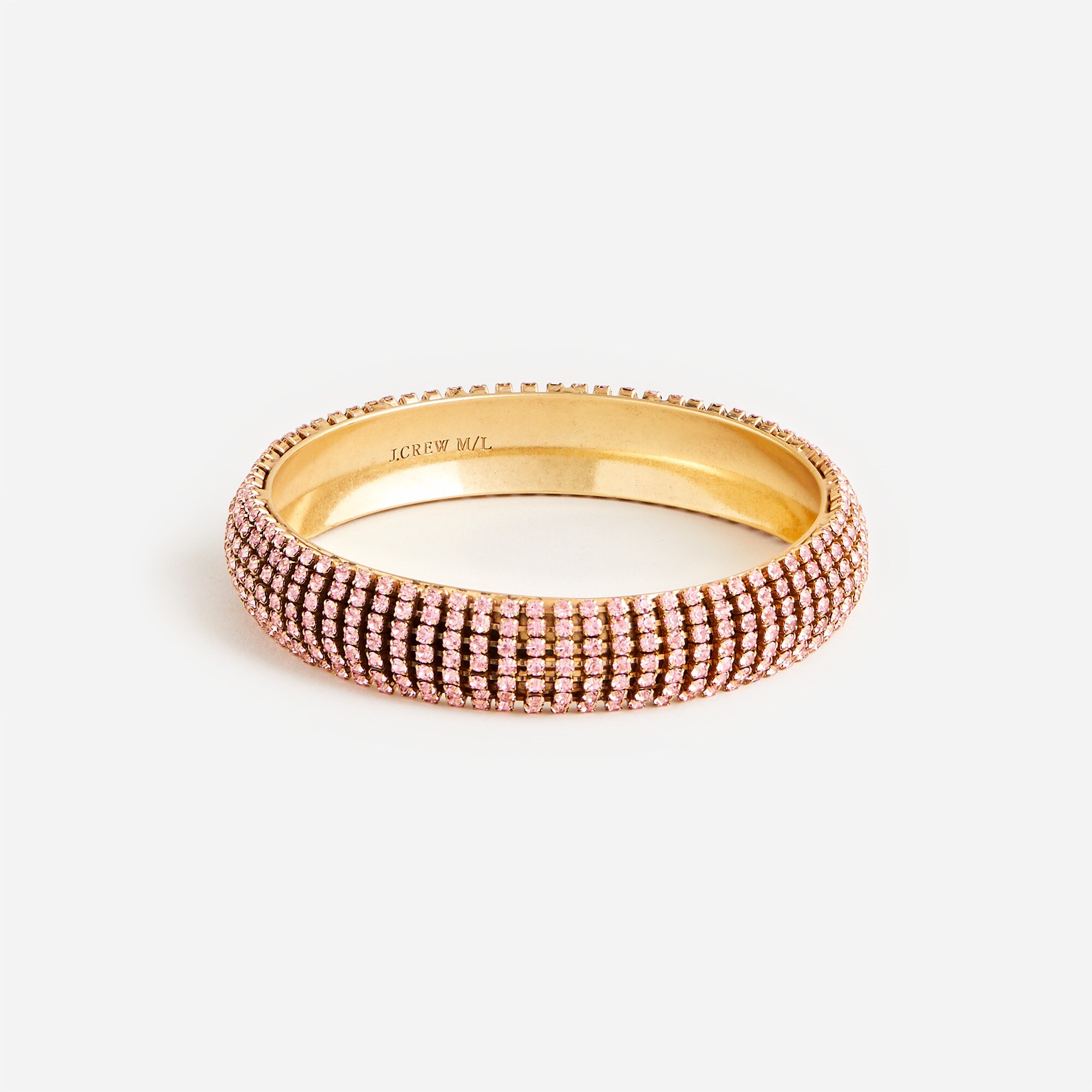 Crystal studded bangle bracelet