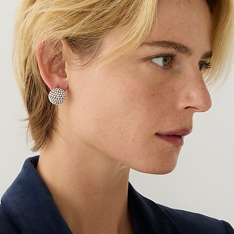 womens Crystal ball earrings