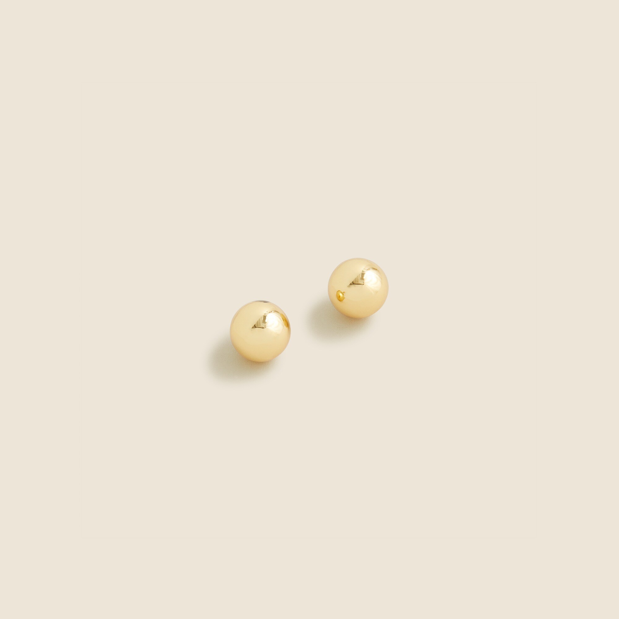  Dainty gold-plated ball-stud earrings