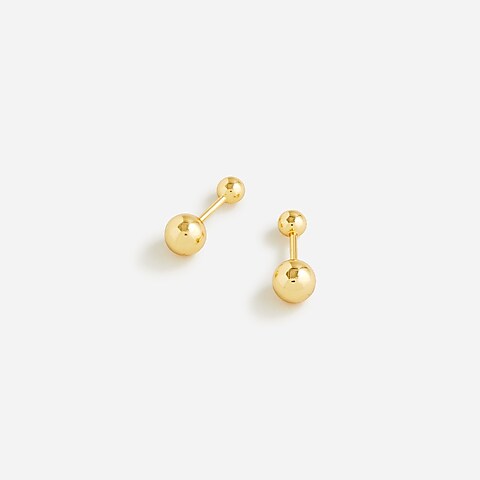 womens Demi-fine 14k gold-plated dainty orbit earrings