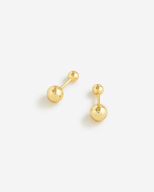 womens Dainty gold-plated orbit earrings