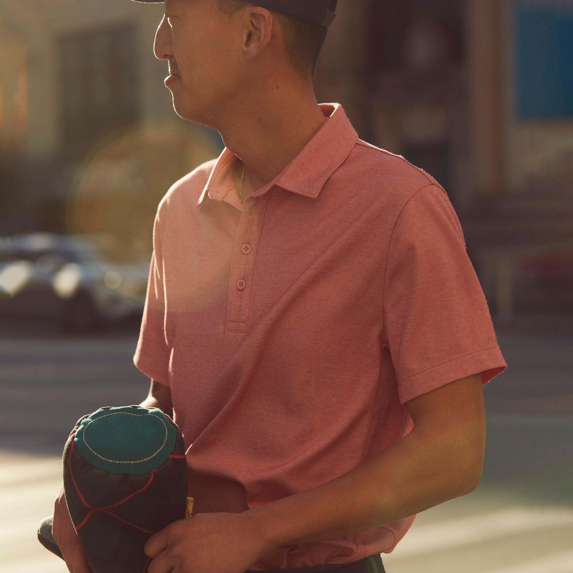 Performance polo shirt with COOLMAX® technology