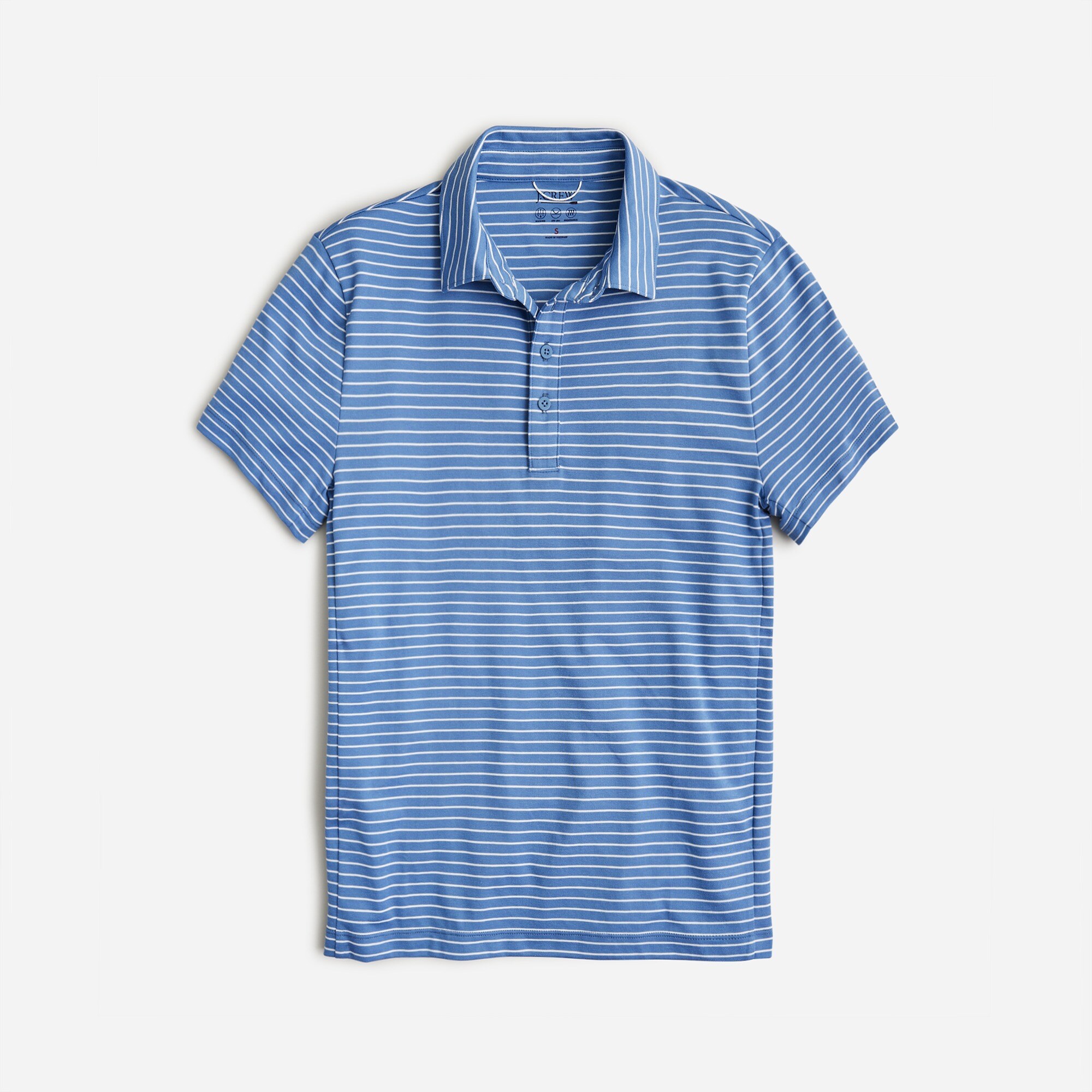 mens Performance polo shirt with COOLMAX&reg; in stripe
