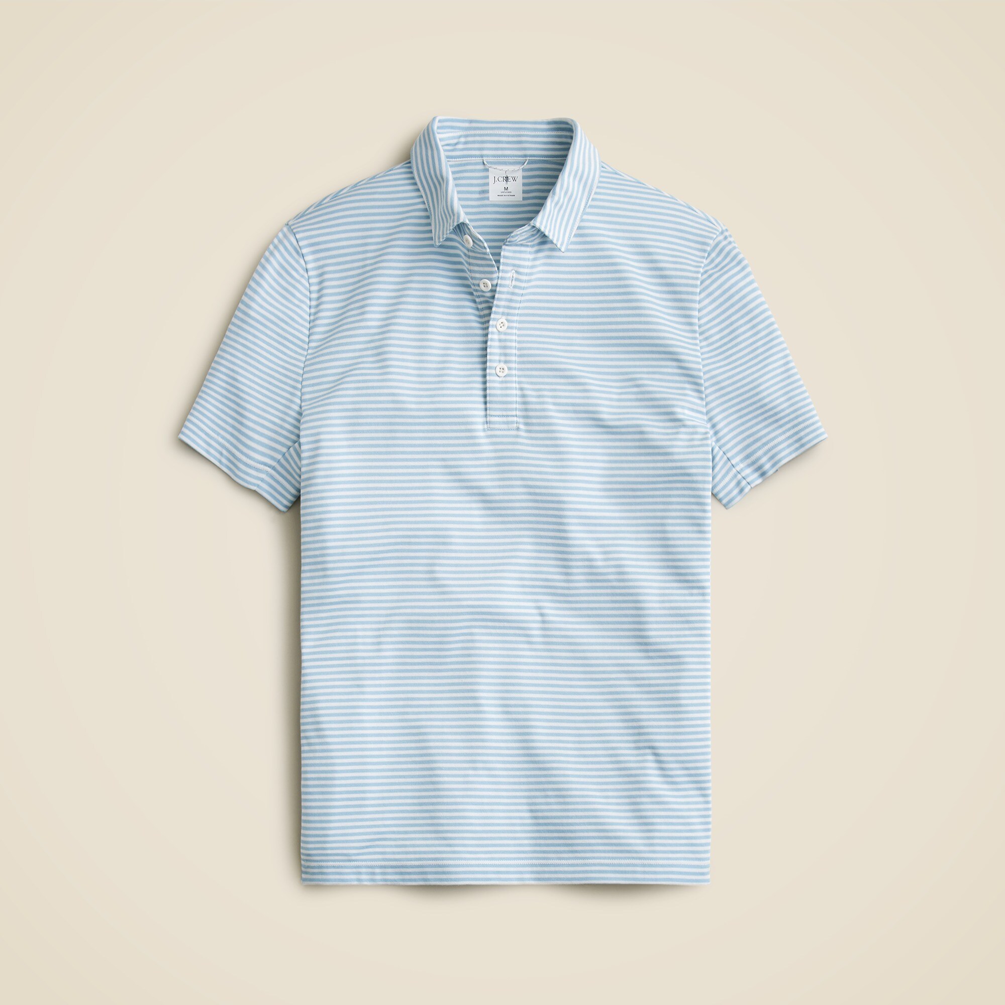 Performance polo shirt with COOLMAX® in stripe