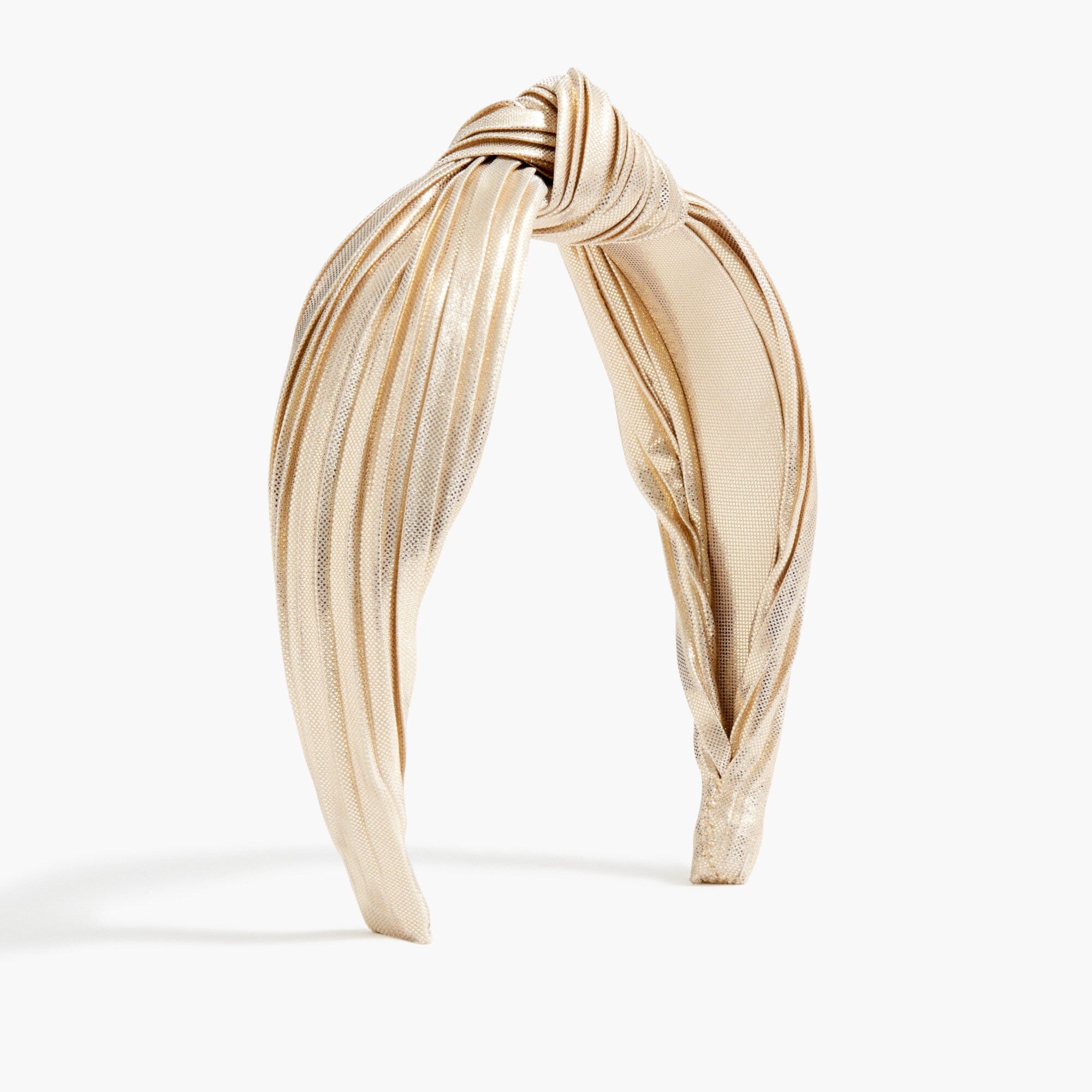 Metallic Pleated Knot Headband For Women | Factory display picture 2