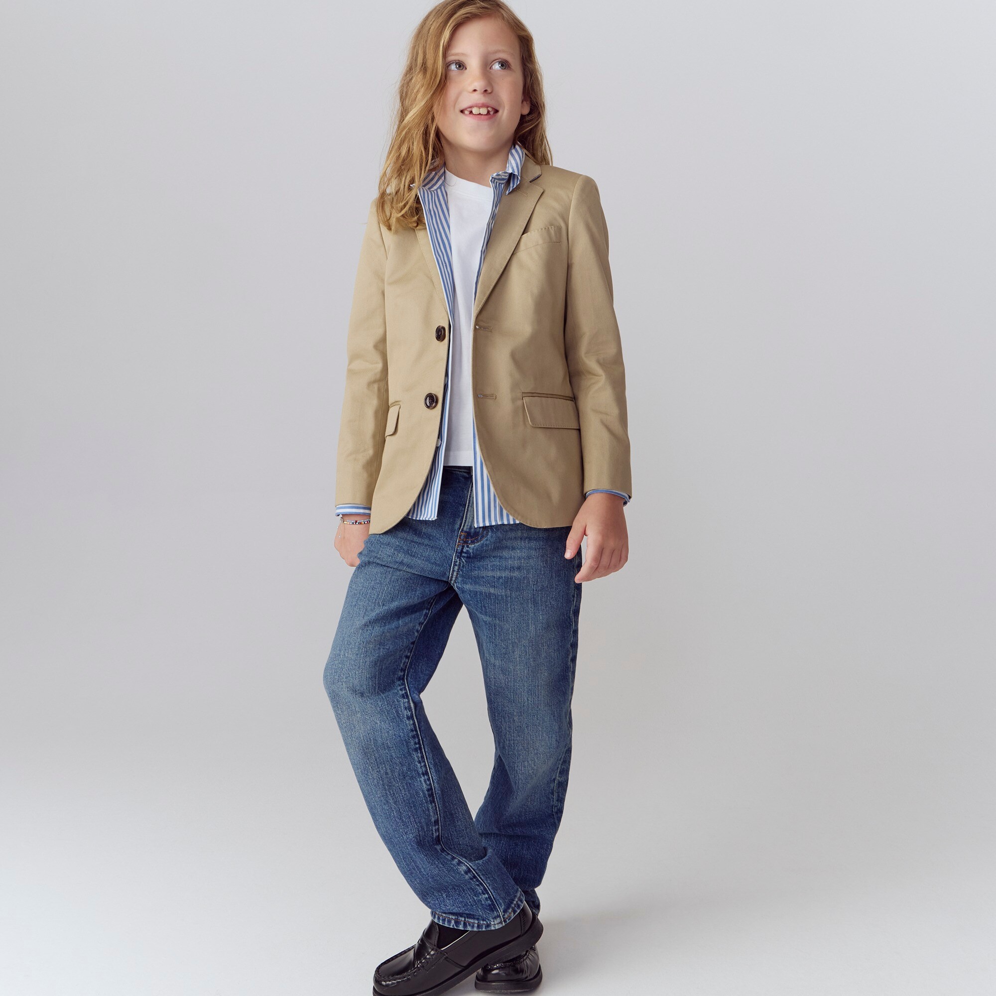 Boys' relaxed-fit stretch jean in sail wash