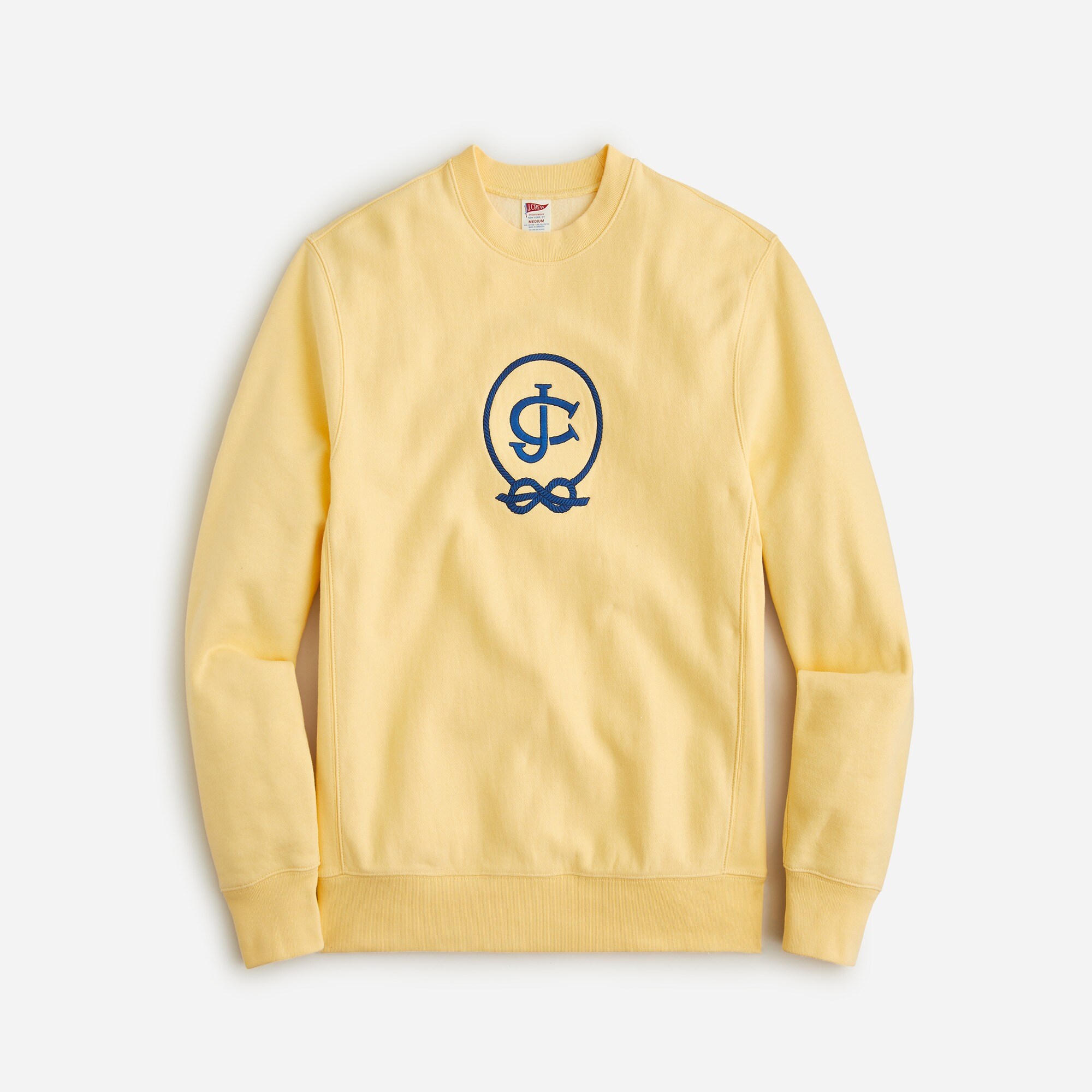 J.Crew Heritage 14 Oz. Fleece Embroidered Monogram Graphic Sweatshirt For Men