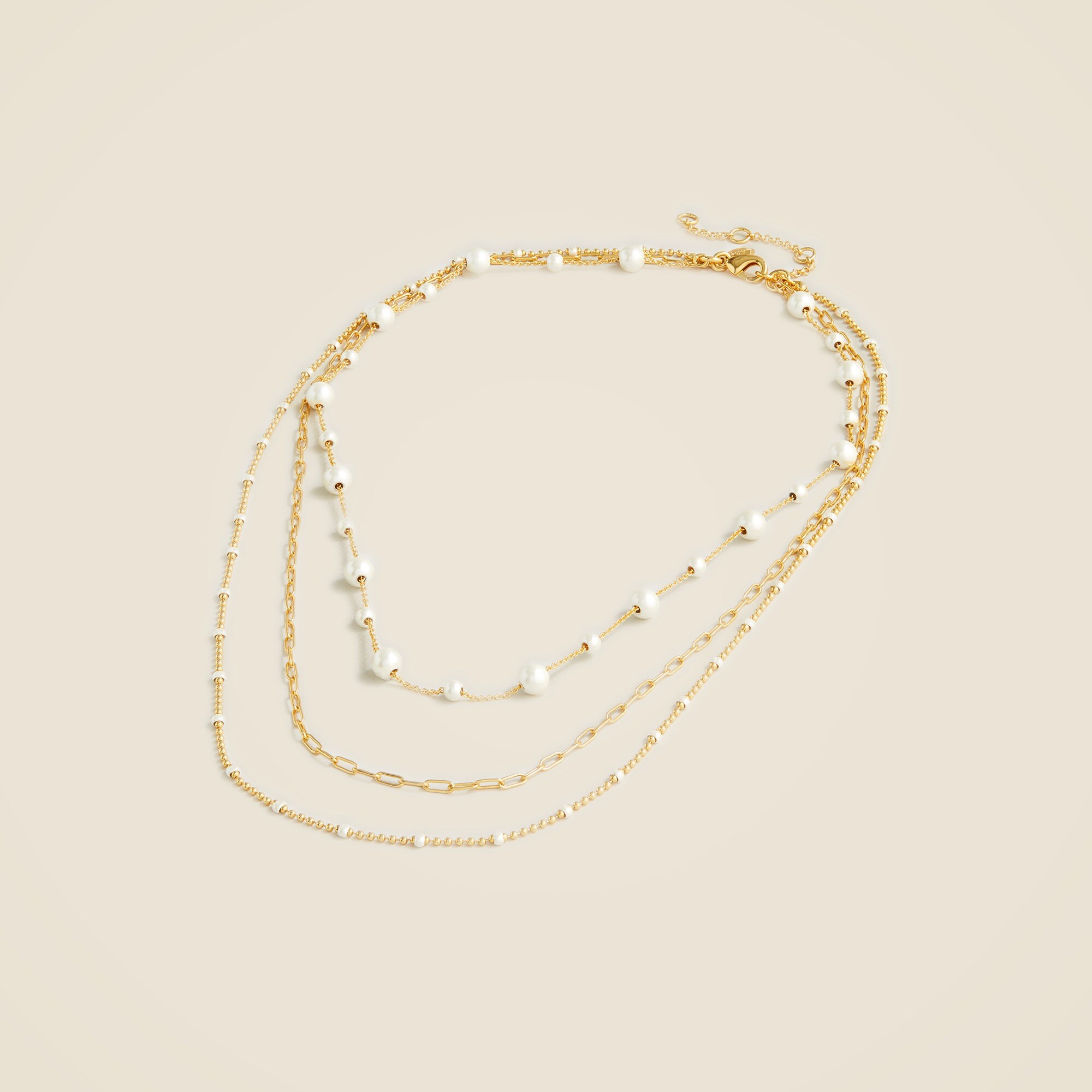  Dainty gold-plated layered necklace