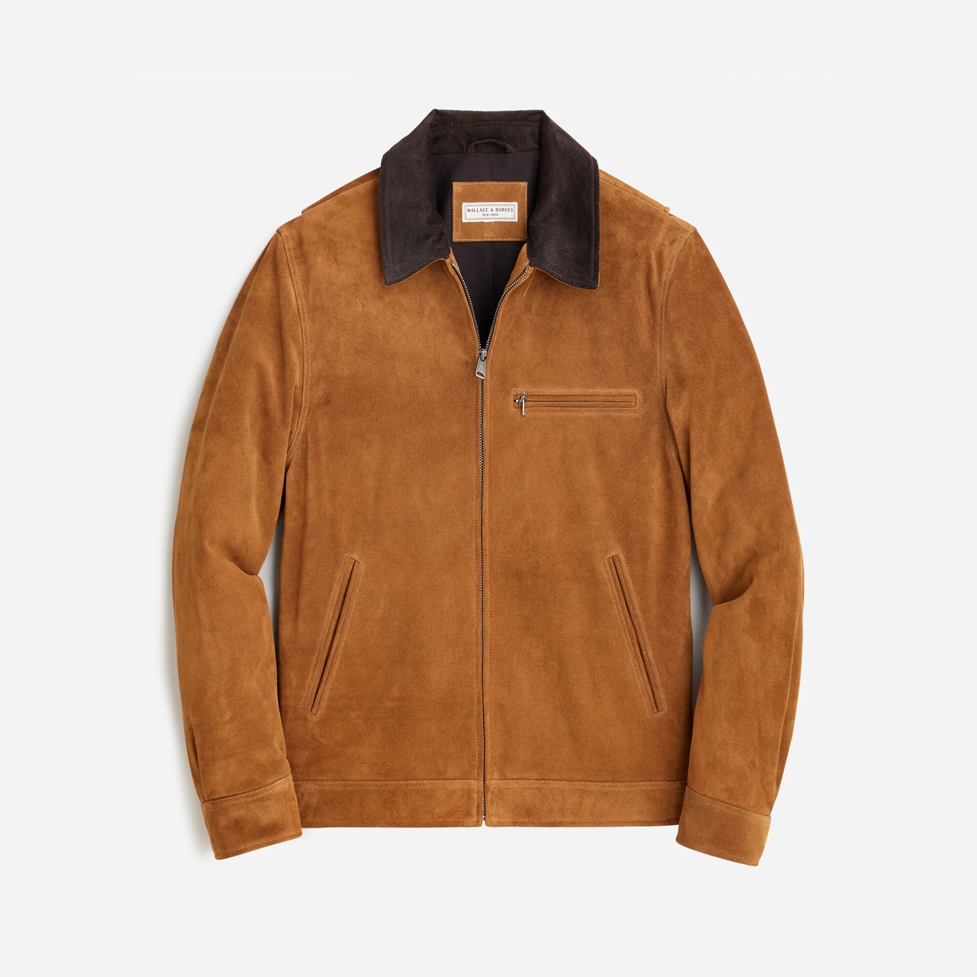mens Limited-edition Wallace &amp; Barnes work jacket in Italian suede