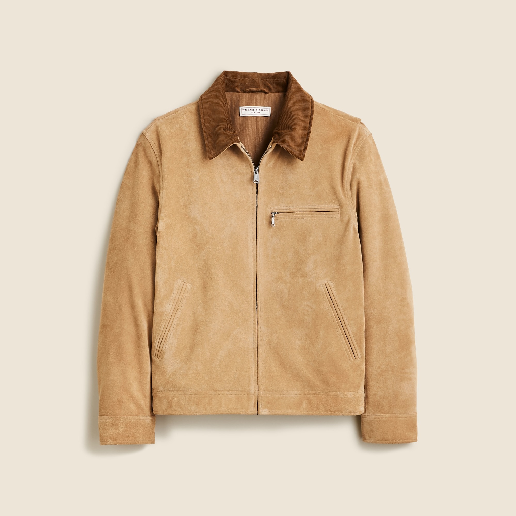 J.Crew: Harrington Jacket In Italian Suede For Men