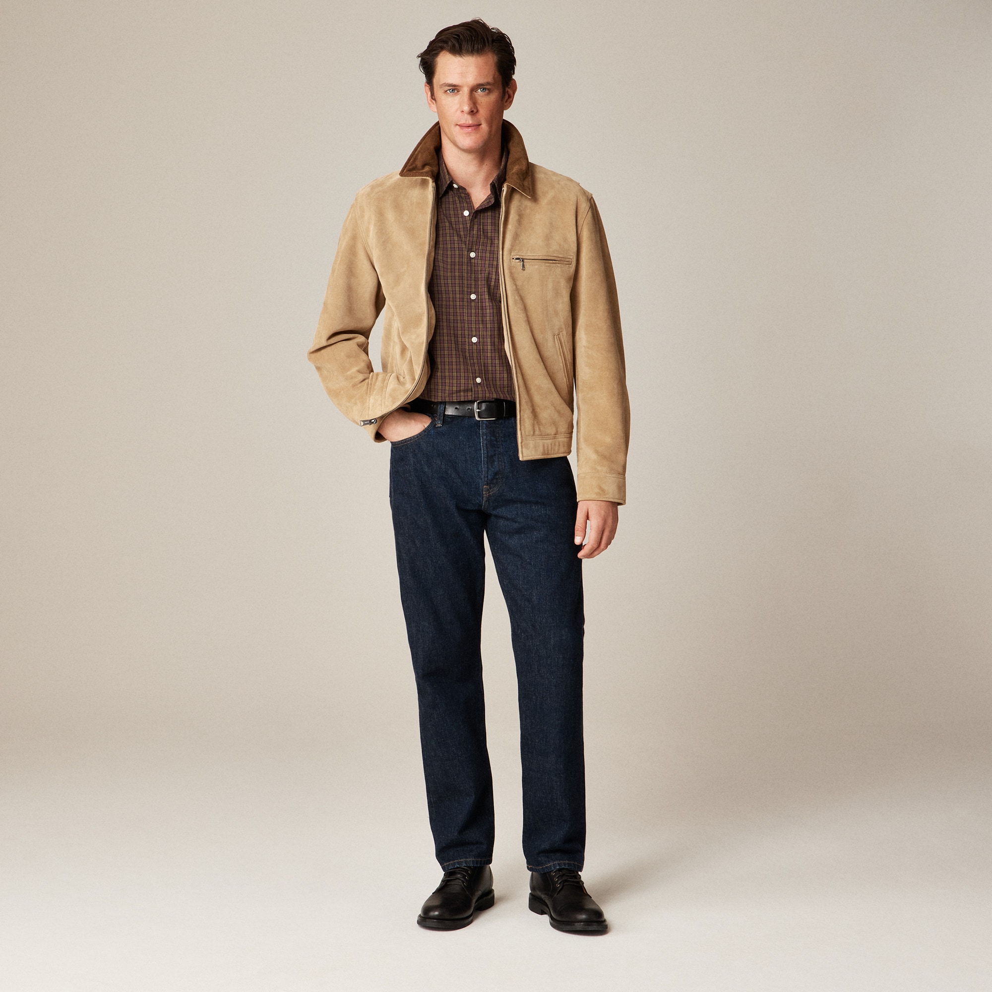 Limited-edition Wallace & Barnes Work Jacket In Italian Suede For