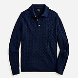Cashmere cable-knit sweater-polo