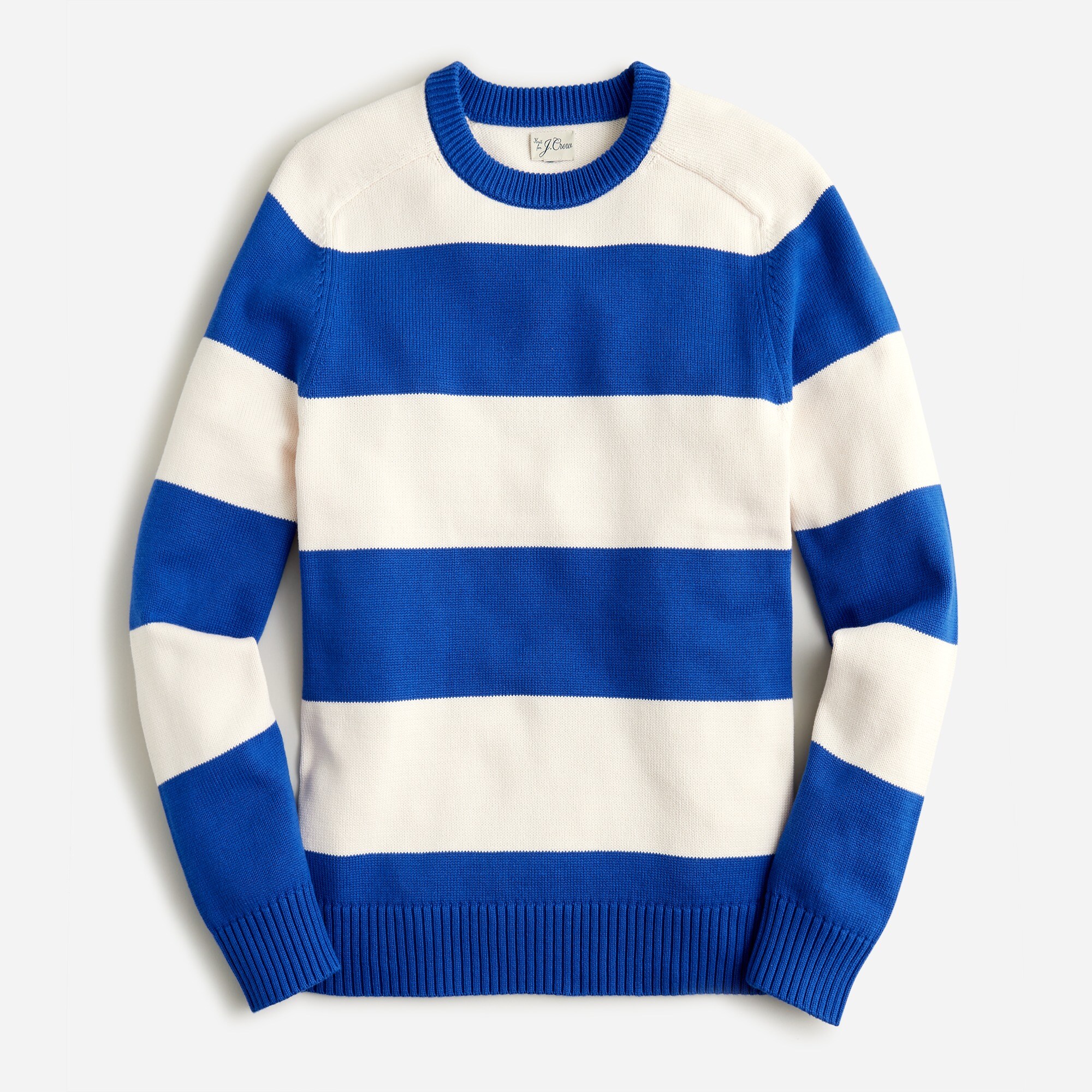 Heritage Cotton Crewneck Sweater In Stripe For Men | J.Crew