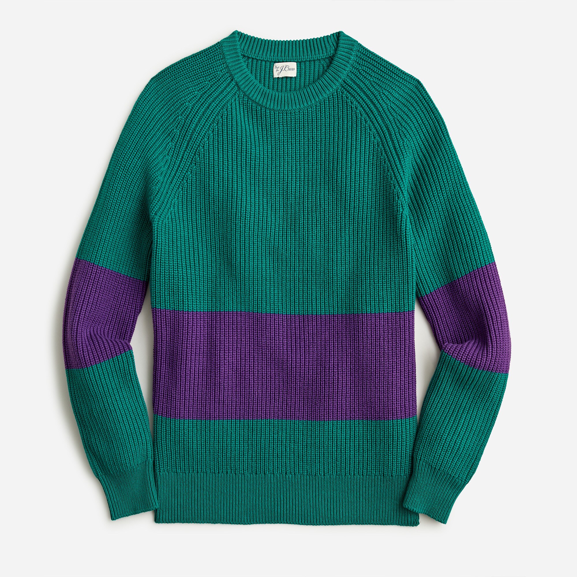 J.Crew Heritage Cotton Shakerstitch Sweater In Stripe For Men