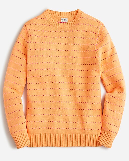  Heritage cotton sweater in bird&apos;s-eye stitch