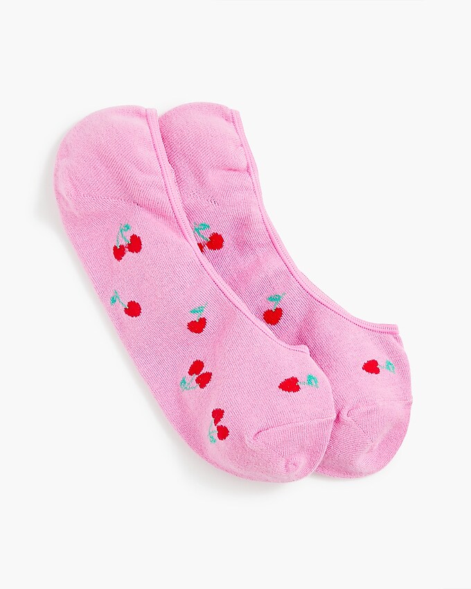 factory: cherry no-show socks for women, right side, view zoomed