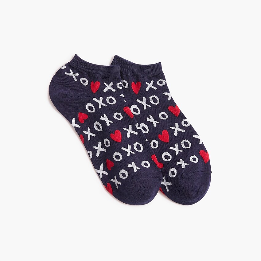 factory: xoxo ankle socks for women, right side, view zoomed