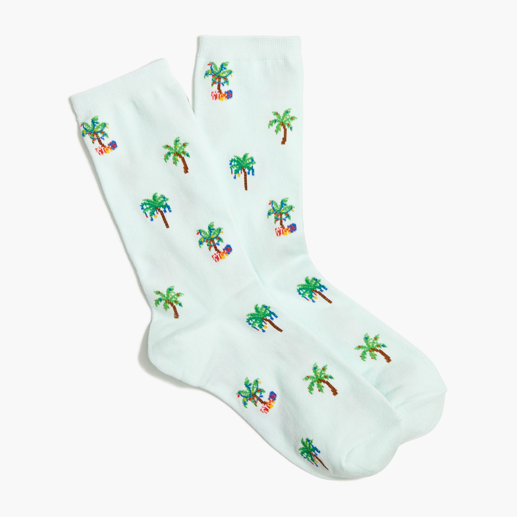 Palm tree trouser socks