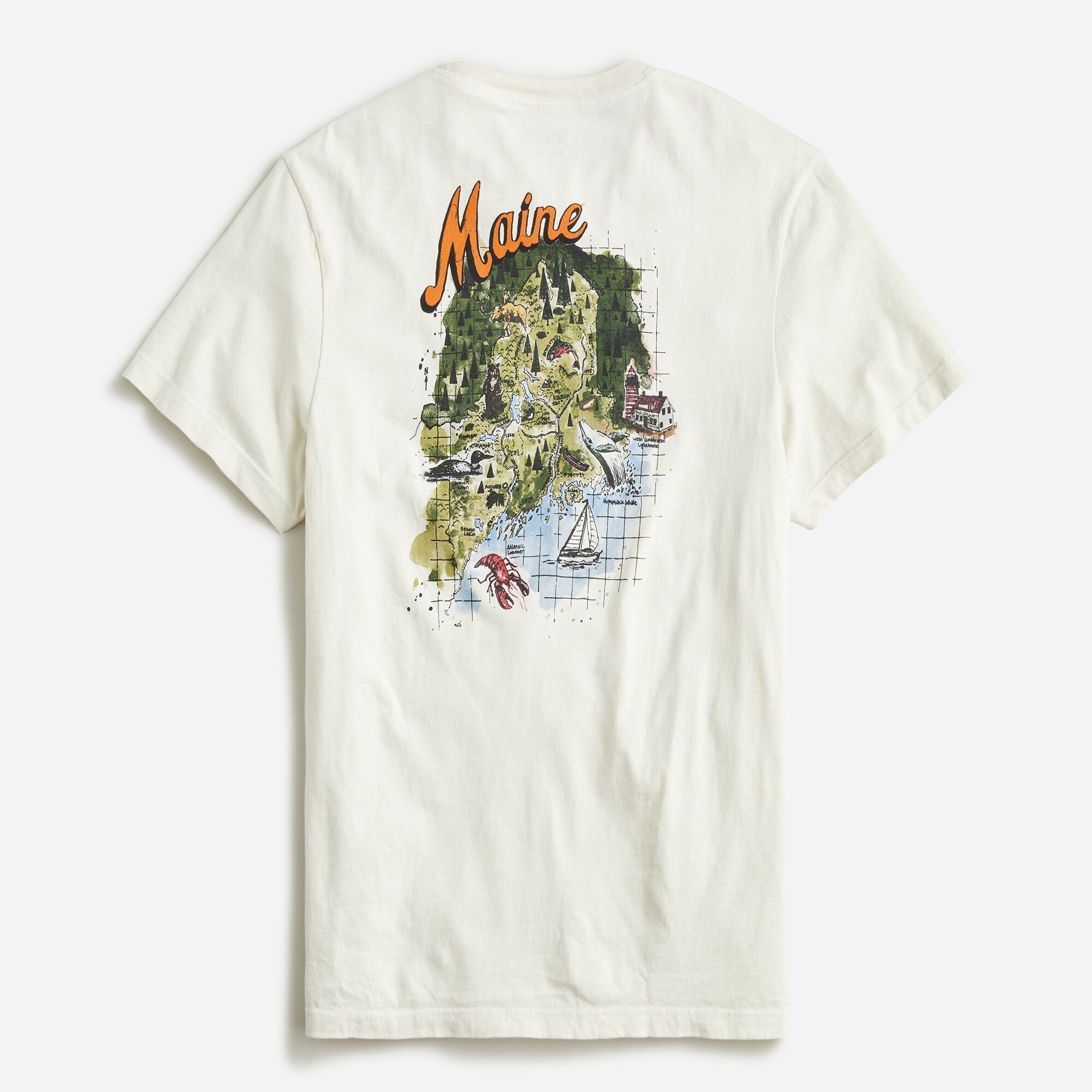 Made-in-the-USA Maine graphic T-shirt