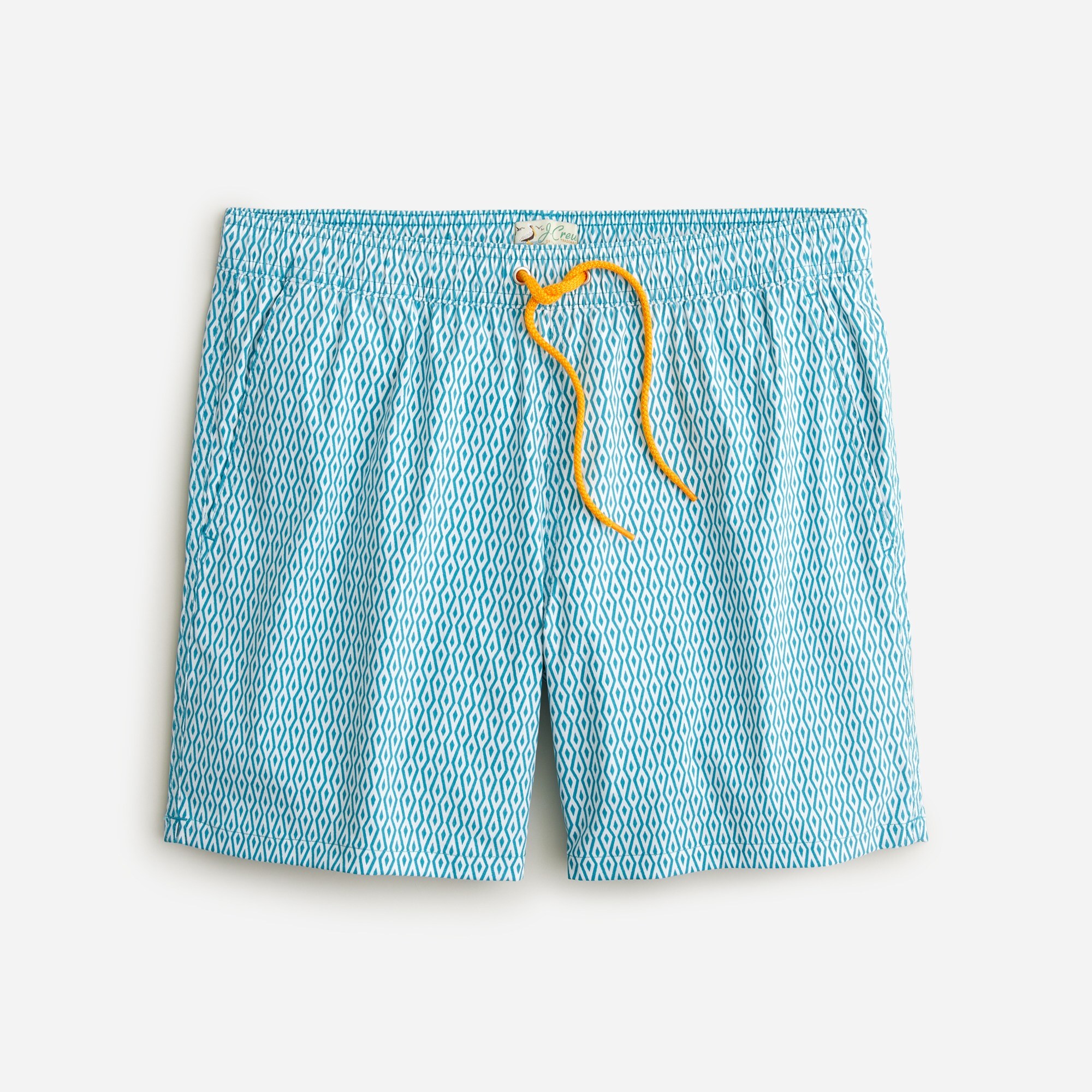 6" stretch swim trunk in print with ECONYL® nylon