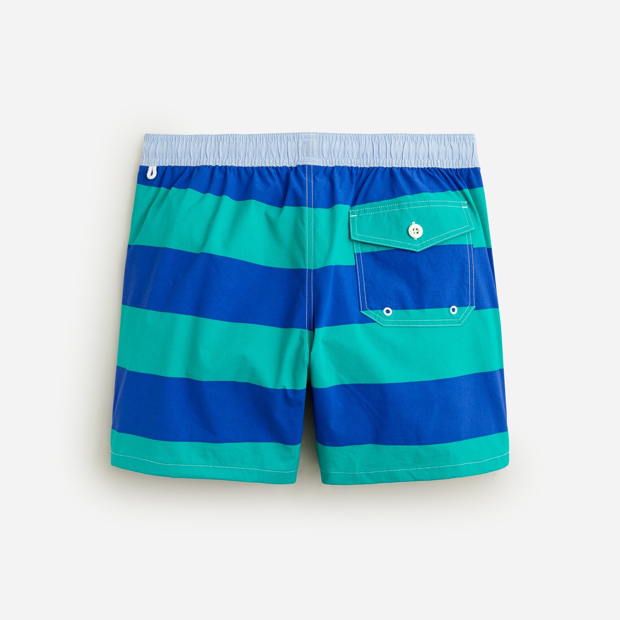 6&apos;&apos; stretch swim trunk in rugby stripe with ECONYL&reg; nylon
