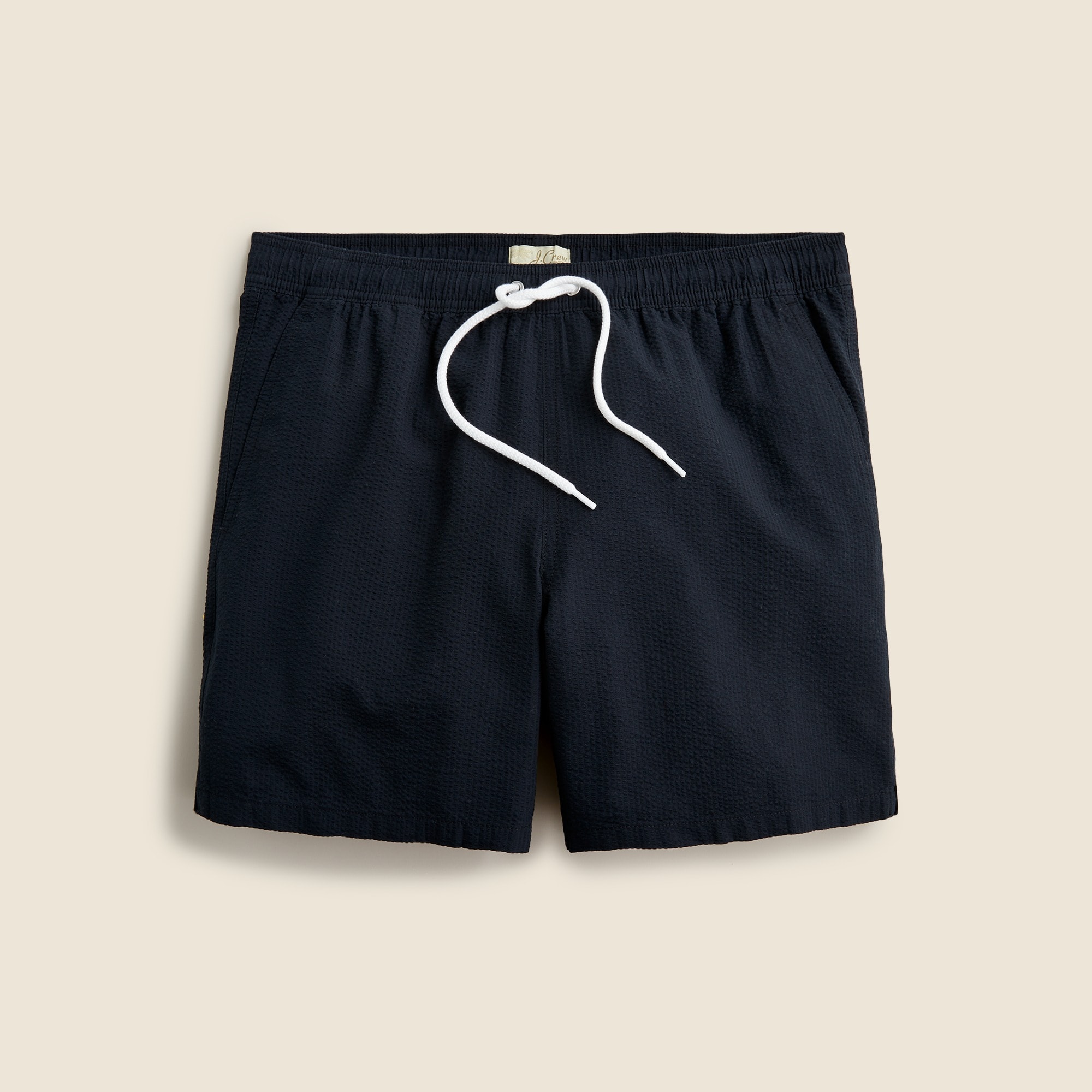 6 stretch swim trunk in seersucker