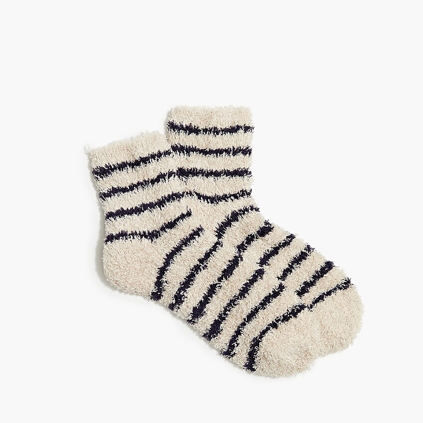 factory: striped boot socks for women, right side, view zoomed
