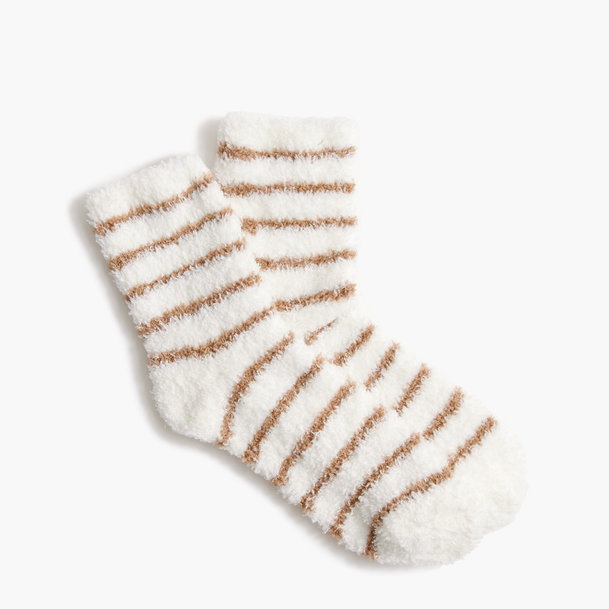 Striped fuzzy boot socks