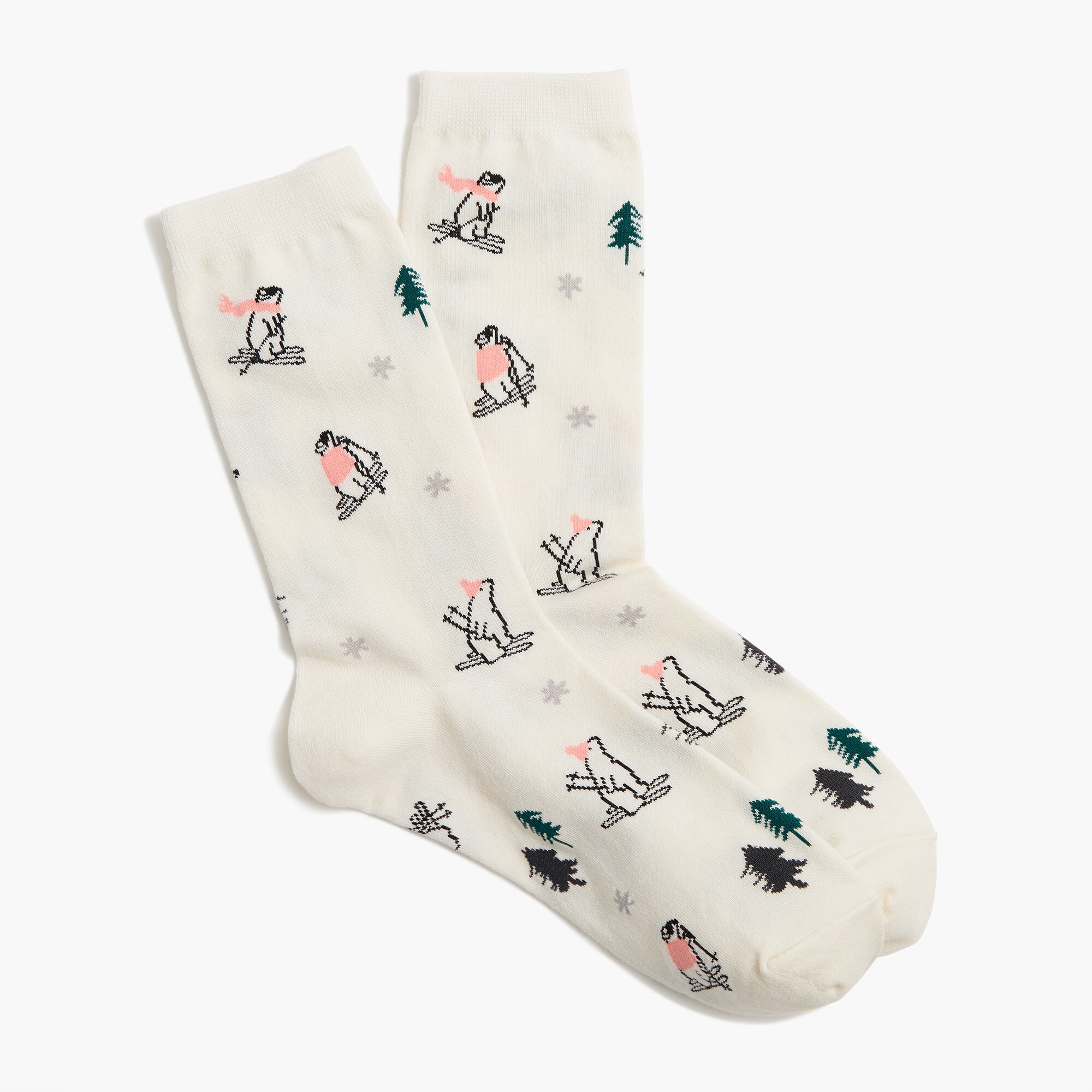 Polar bear skiing trouser socks