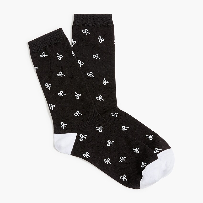 factory: bow trouser socks for women, right side, view zoomed