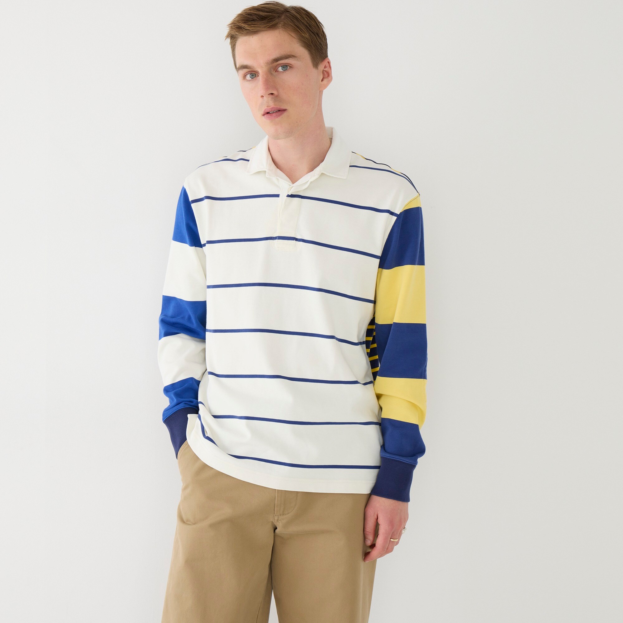 J.Crew Rugby Shirt In Mixed Stripe For Men