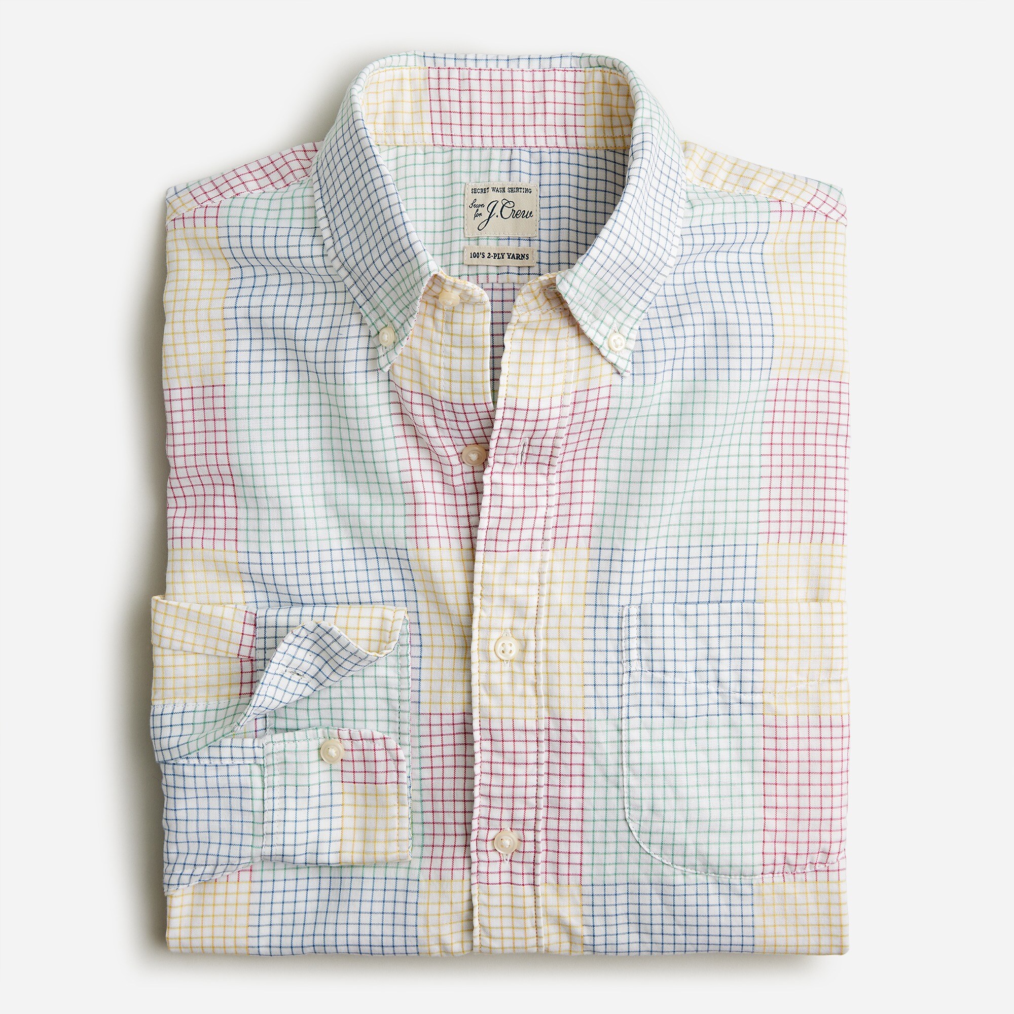 Secret Wash cotton poplin shirt in pattern