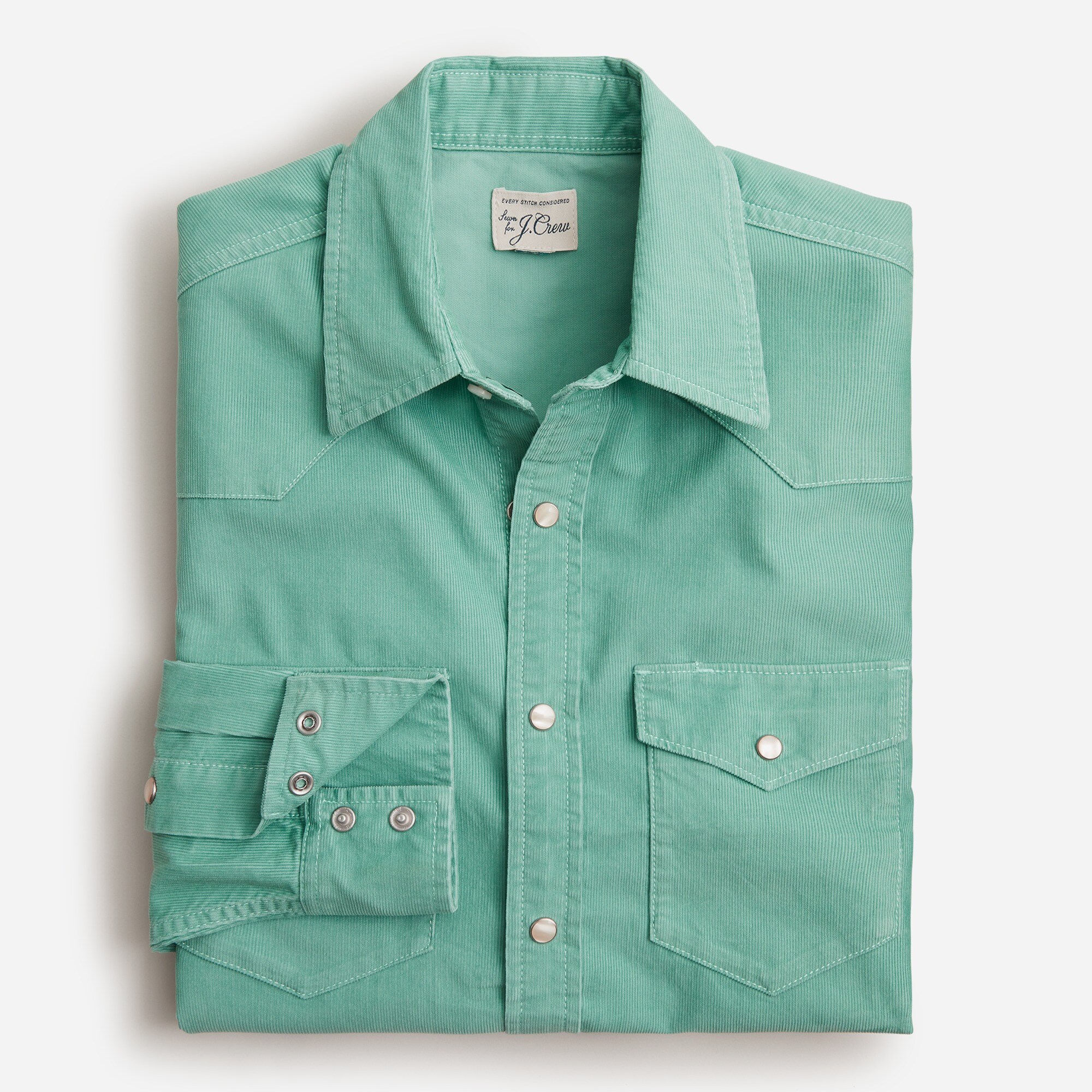 Western fine-wale corduroy shirt