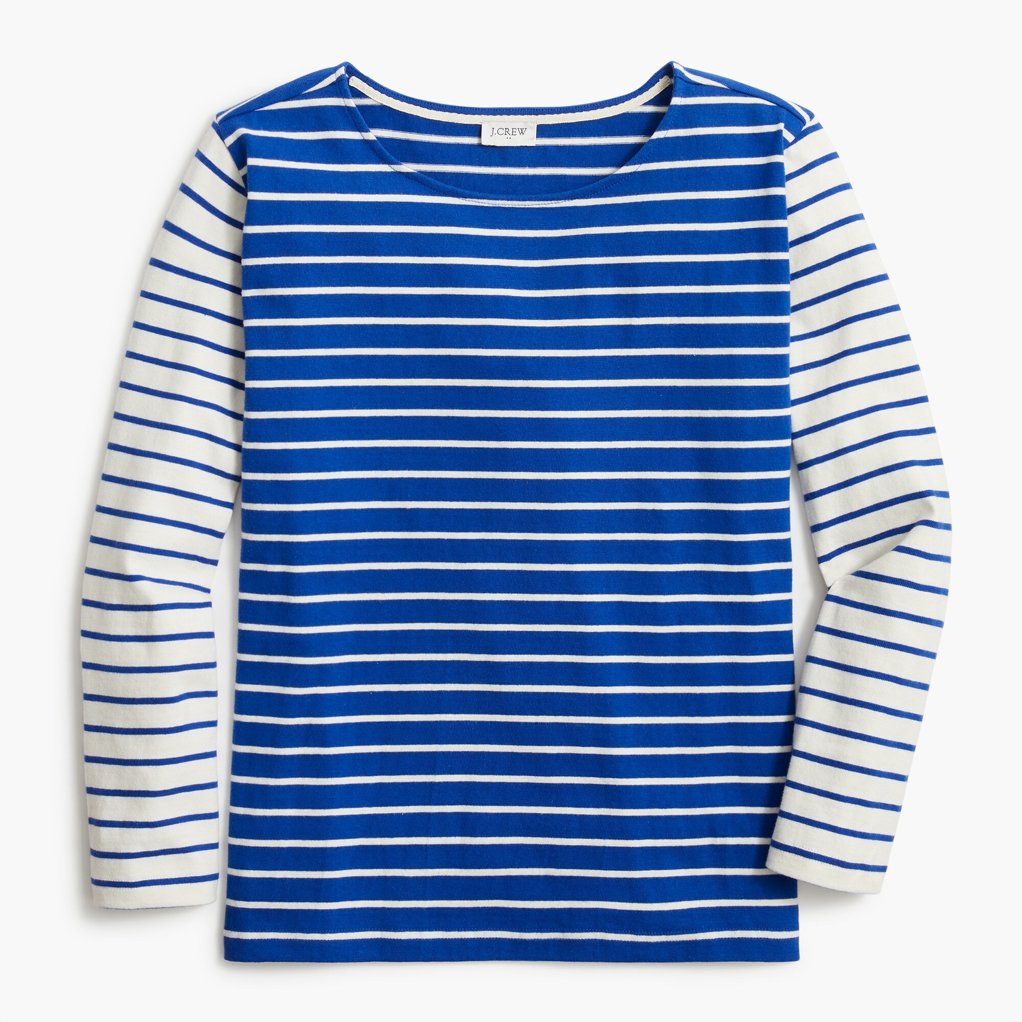 mixed-stripe long-sleeve tee for women