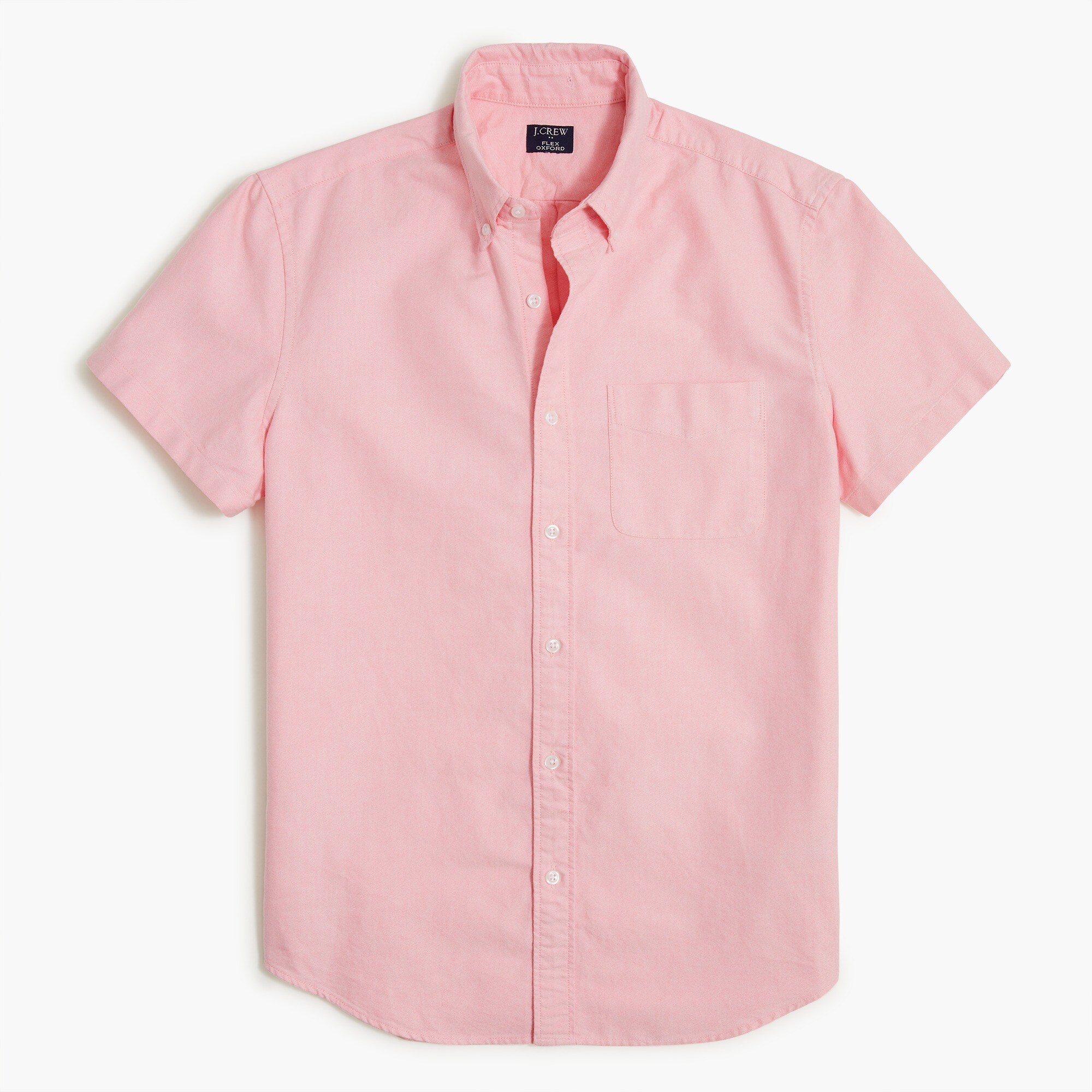 Short-sleeve Slim Flex Oxford Shirt For Men | Factory