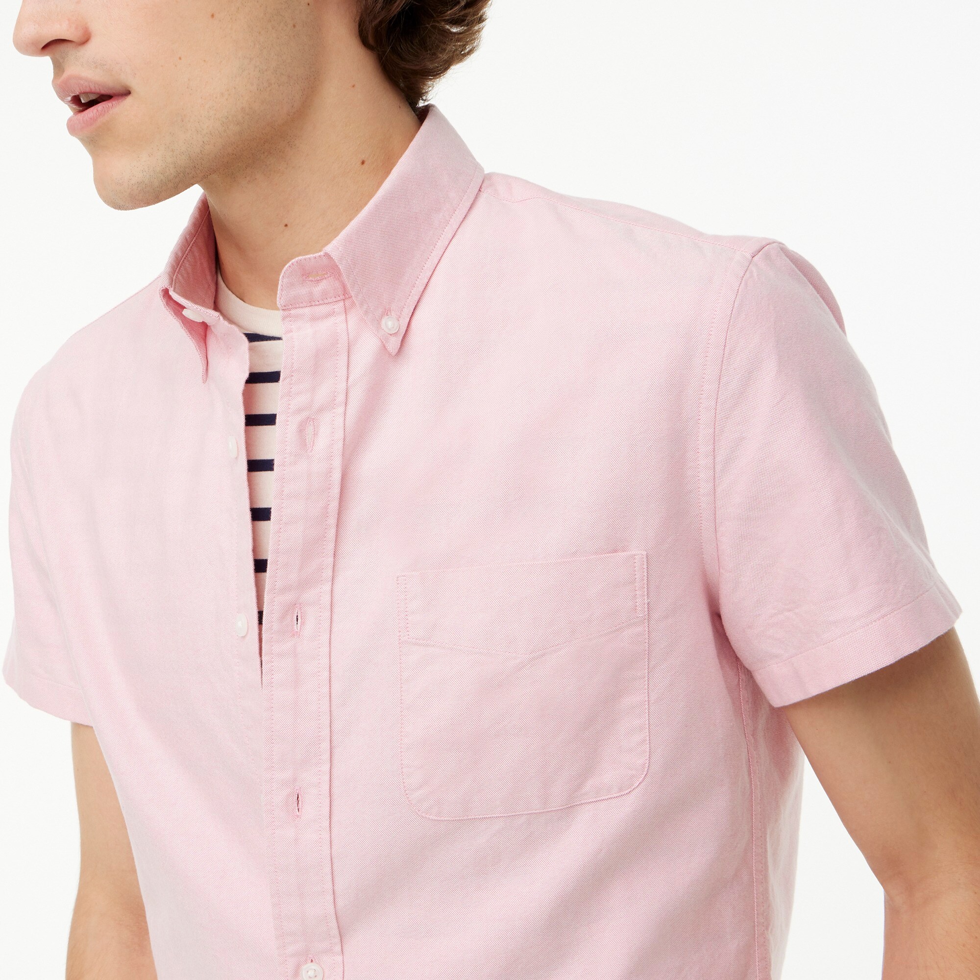 Short-sleeve slim flex oxford shirt