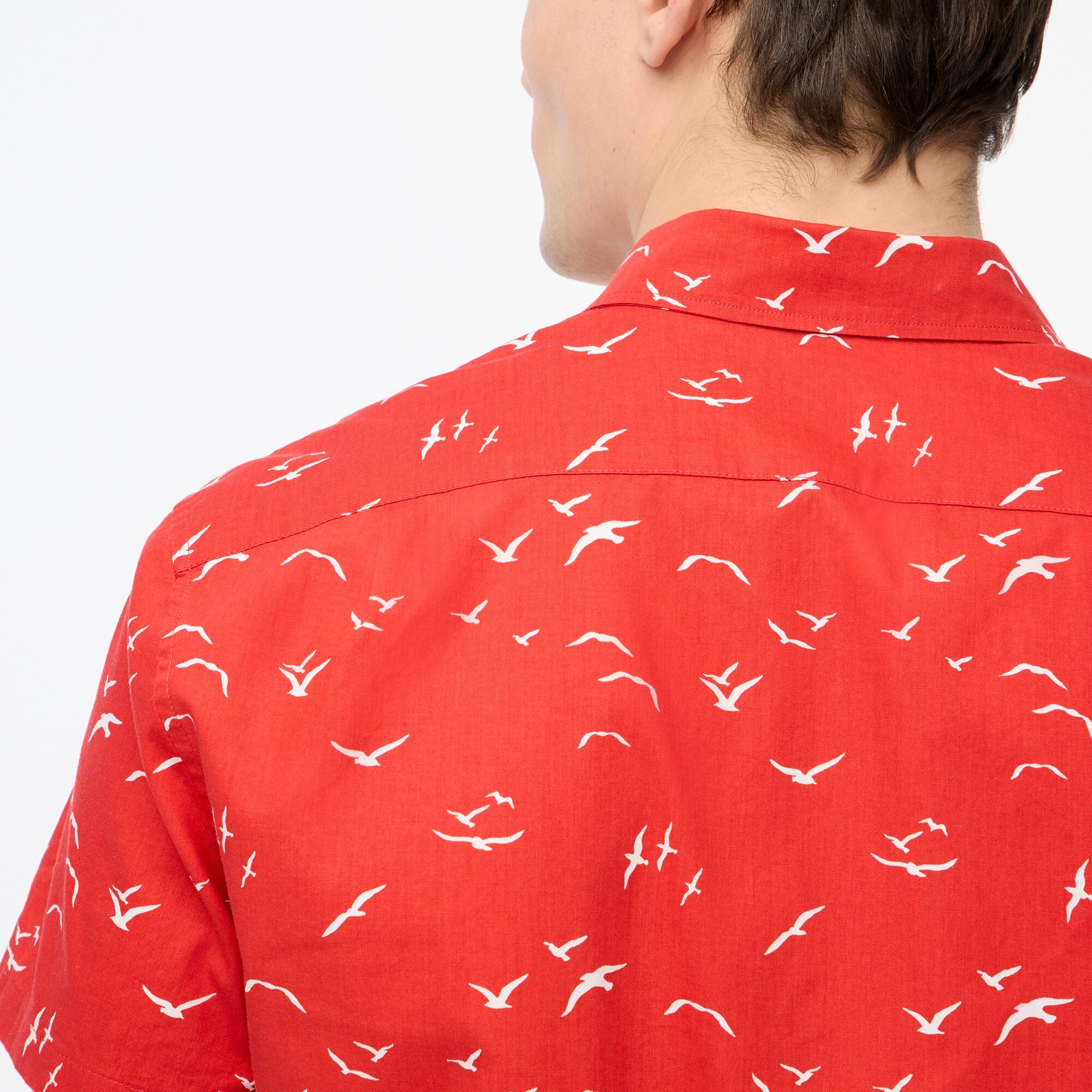 Short-sleeve slim flex casual shirt
