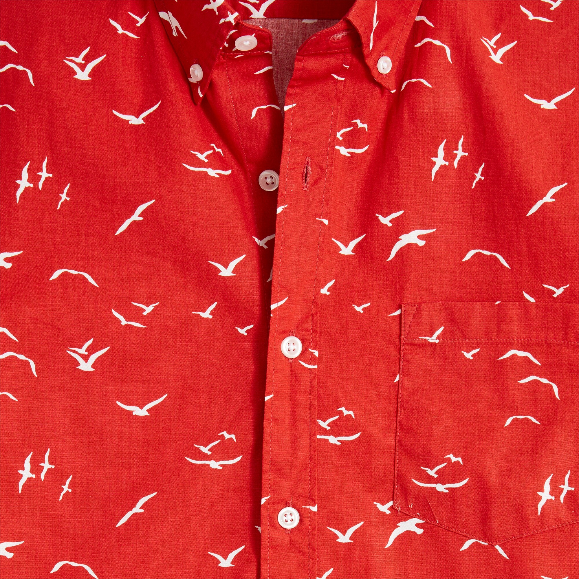 Short-sleeve slim flex casual shirt