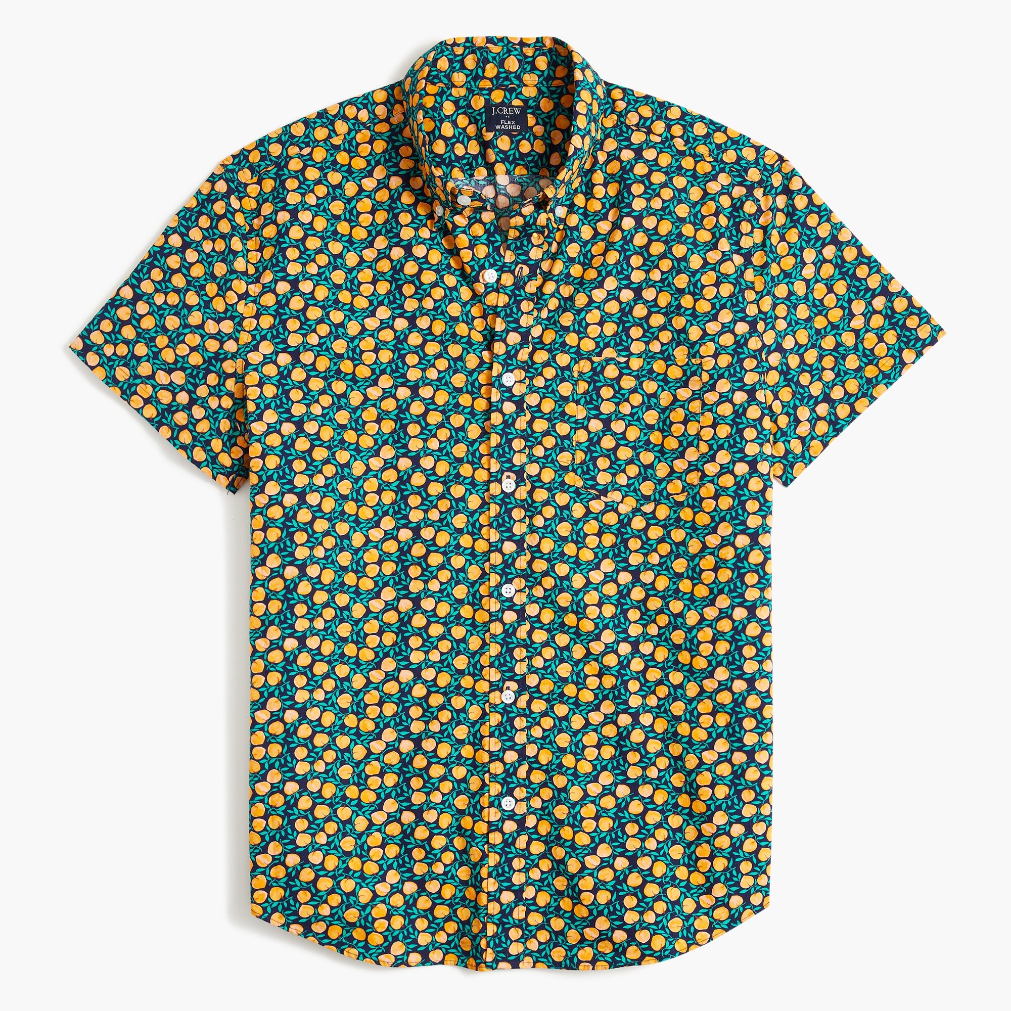 short-sleeve slim flex casual shirt for men