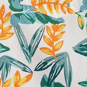 Short-sleeve printed flex casual shirt PALE SPINACH MULTI 