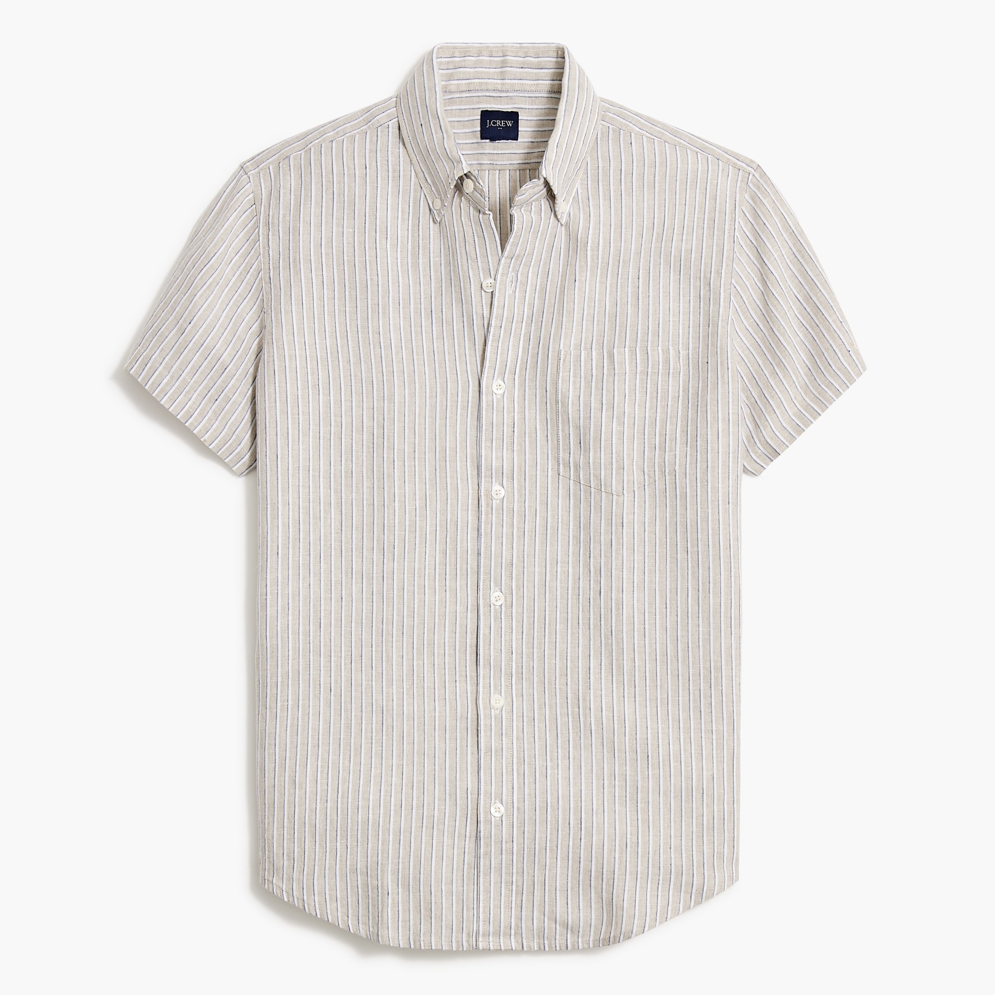 Mens Linen Blend Short Sleeve Shirt Pastel Lilac