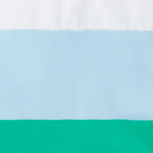 Colorblock half-zip pullover IVORY BLUE GREEN COLOR  factory: colorblock half-zip pullover for women