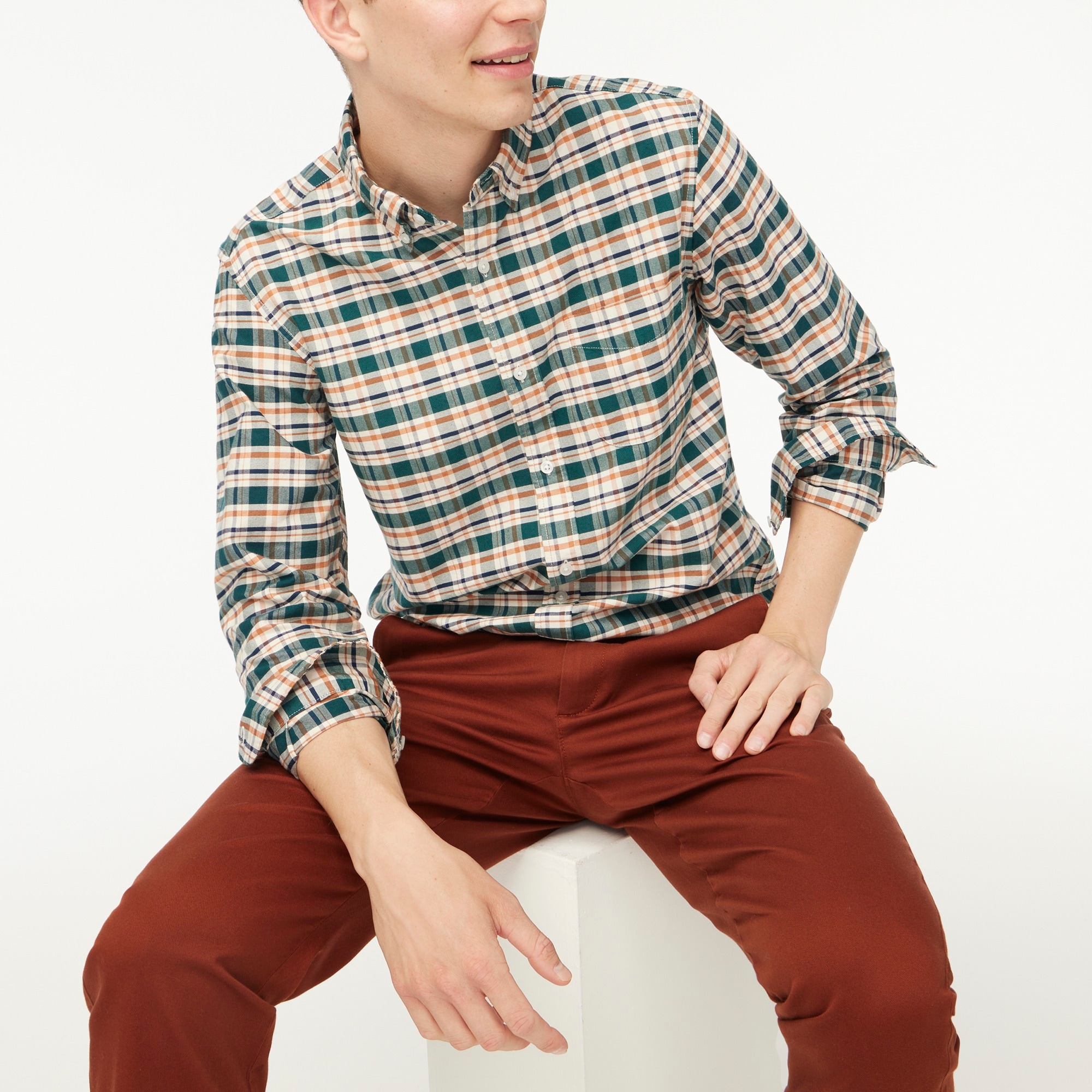 Slim flex oxford shirt